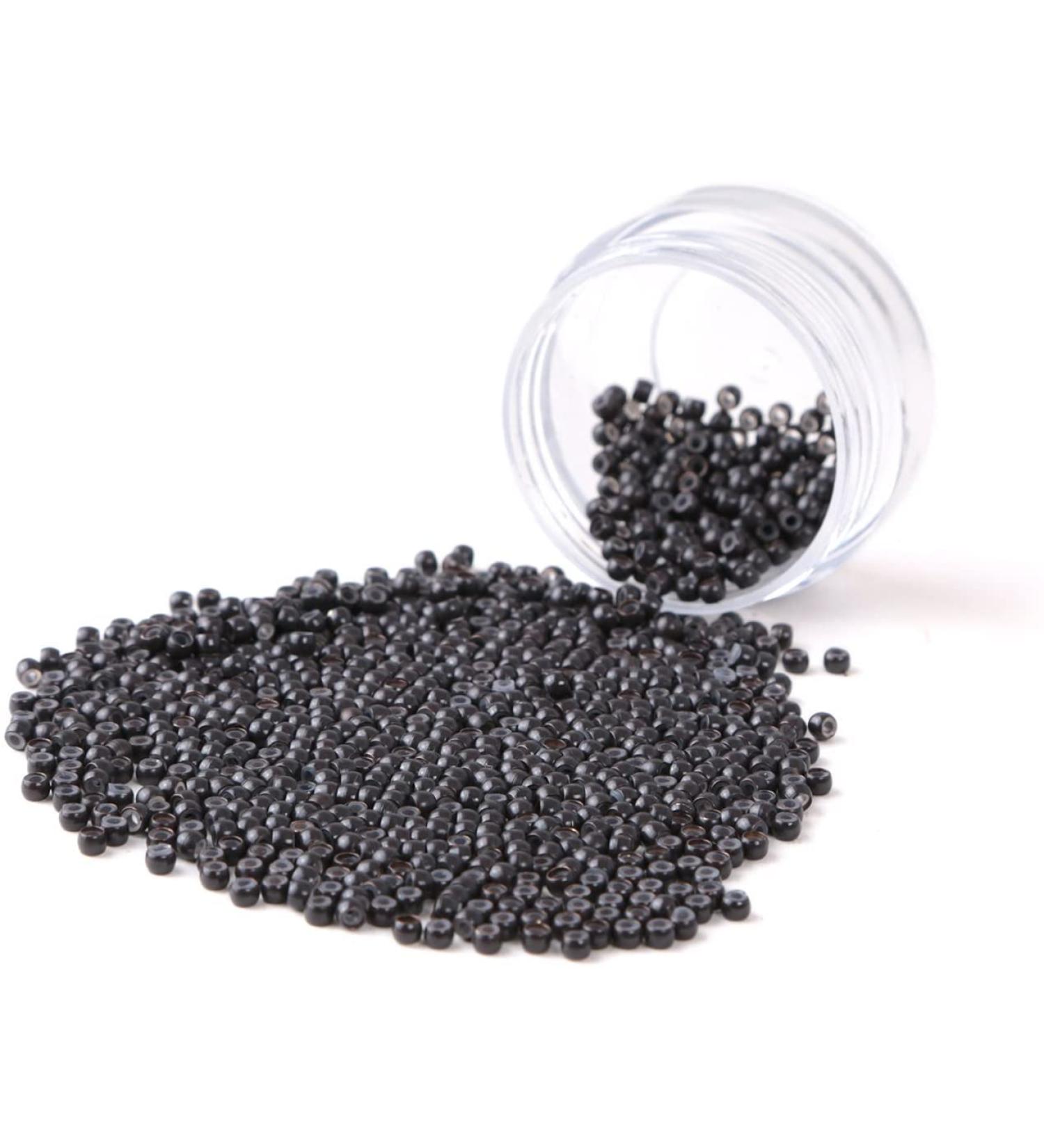 1000pcs Dark Brown Silicone Lined Nano Rings for Nano Tip Hair Extensions - Micro Nano Beads - Buy Online on GoSupps.com
