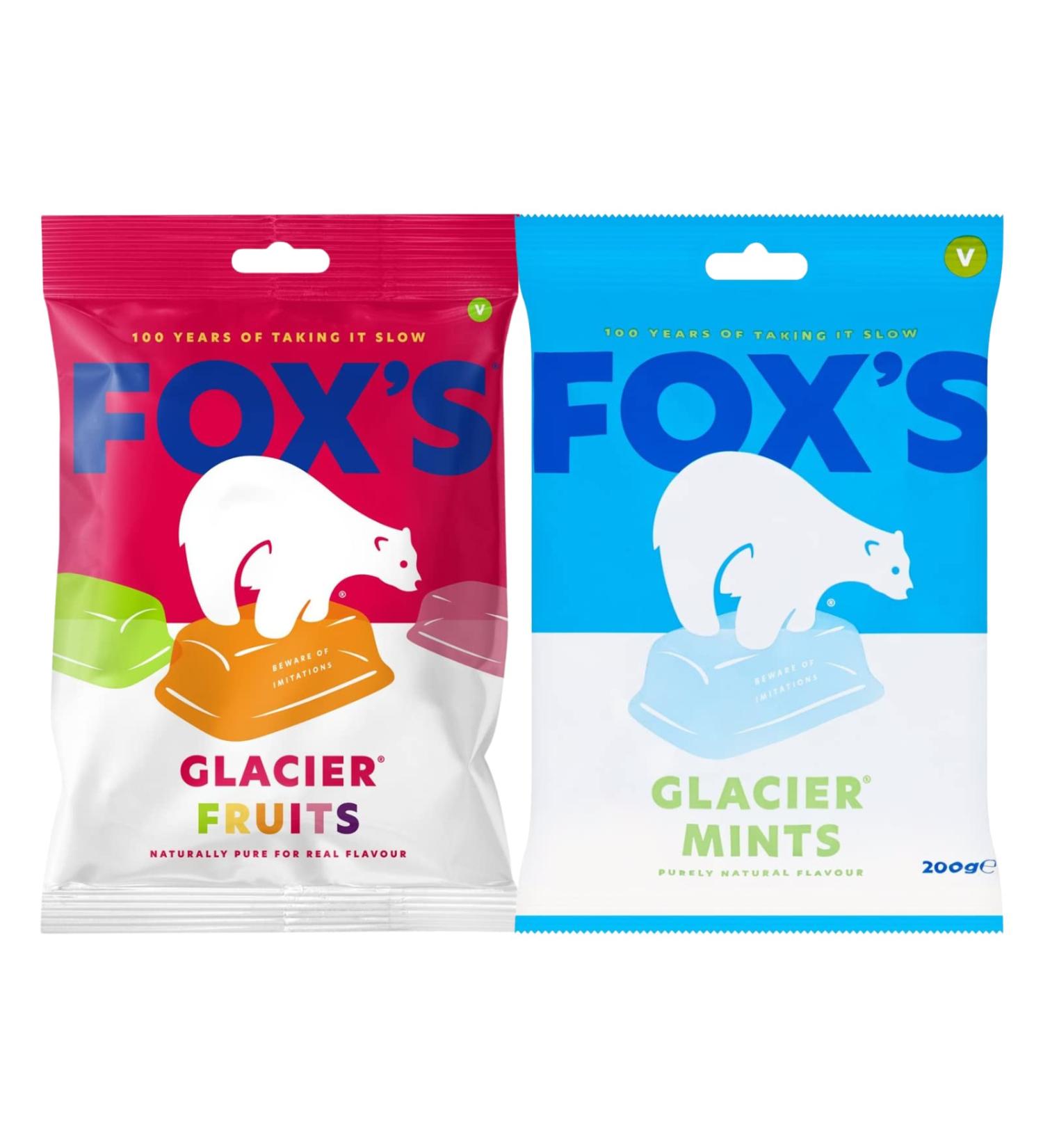 Fox's Glacier Fruits and Fox's Glacier Mints (2 x 200g) - Buy Online on GoSupps.com