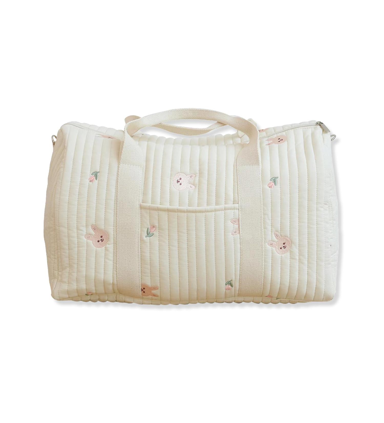 Sonarin Big Capacity Embroidery Baby Diaper Bag - Stylish Light Travel Hand Luggage with Shoulder Strap | Ideal for Moms - Buy Online on GoSupps.com