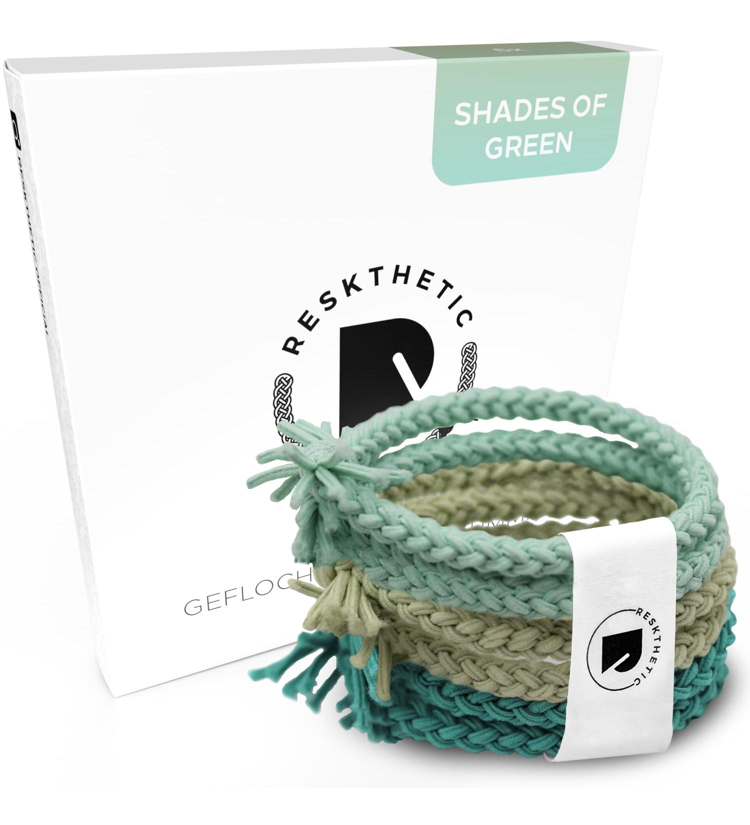 Buy Reskthetic High-Quality Braided Hair Tie Tearproof Comfortable Hold Green Hair Accessory for All Hair Types - Buy Online on GoSupps.com
