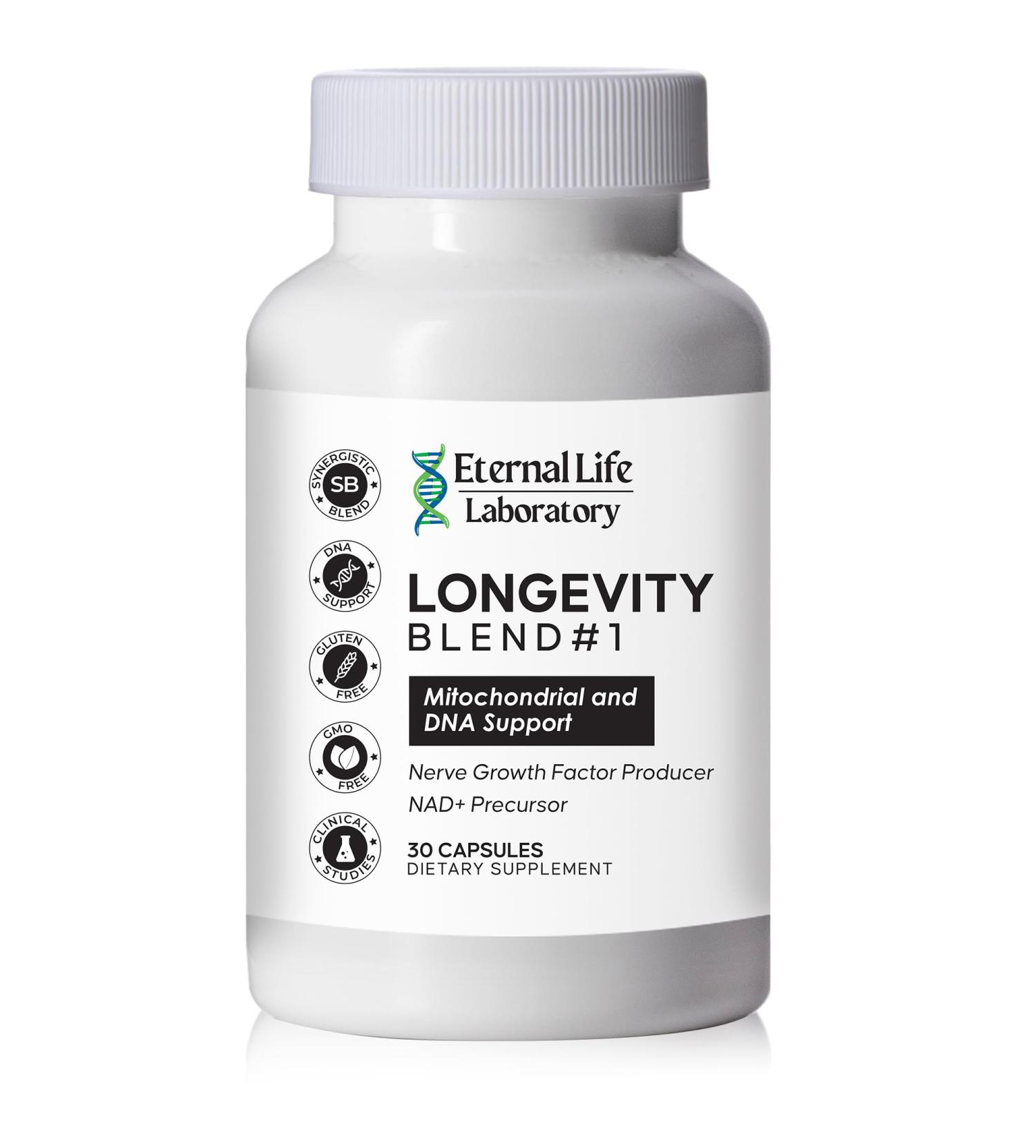 Shop Longevity Blend#1: CoQ10 200mg PQQ Nicotinamide Riboside & Shilajit - DNA & Mitochondrial Support Supplement for Anti-Aging & Cellular Vitality - 30 Veggie Capsules - Buy Online on GoSupps.com