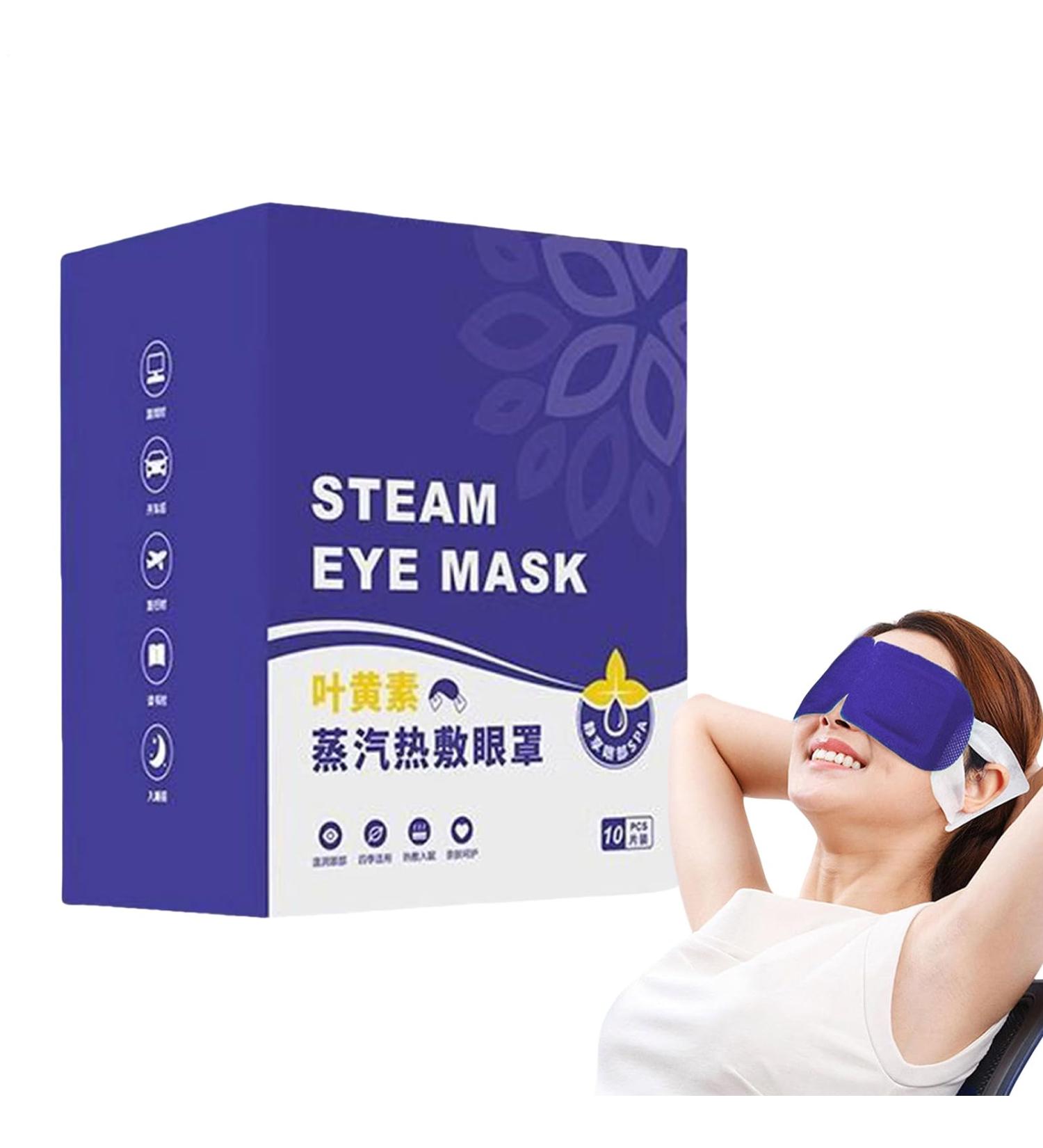 Heat Eye Mask - Steam Eye Mask 10 Pieces Disposable Eye Mask Instant Heat | Hot Compress Dry Tired Puffy | Relaxing Sleep Stress Eye Fatigue Dark Circles - Buy Online on GoSupps.com