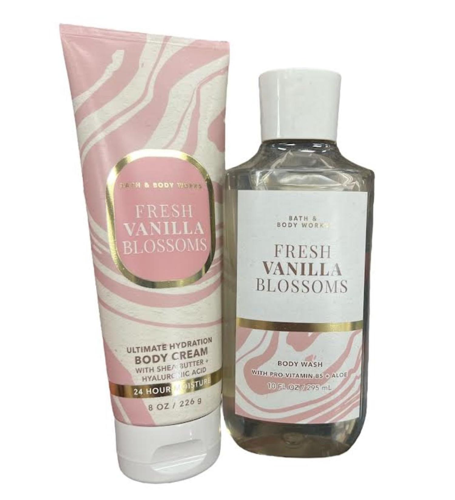 Shop Bath & Body Works Fragrance Gift Sets - Fresh Vanilla Blossoms Body Wash & Cream | International Shipping Available - Buy Online on GoSupps.com