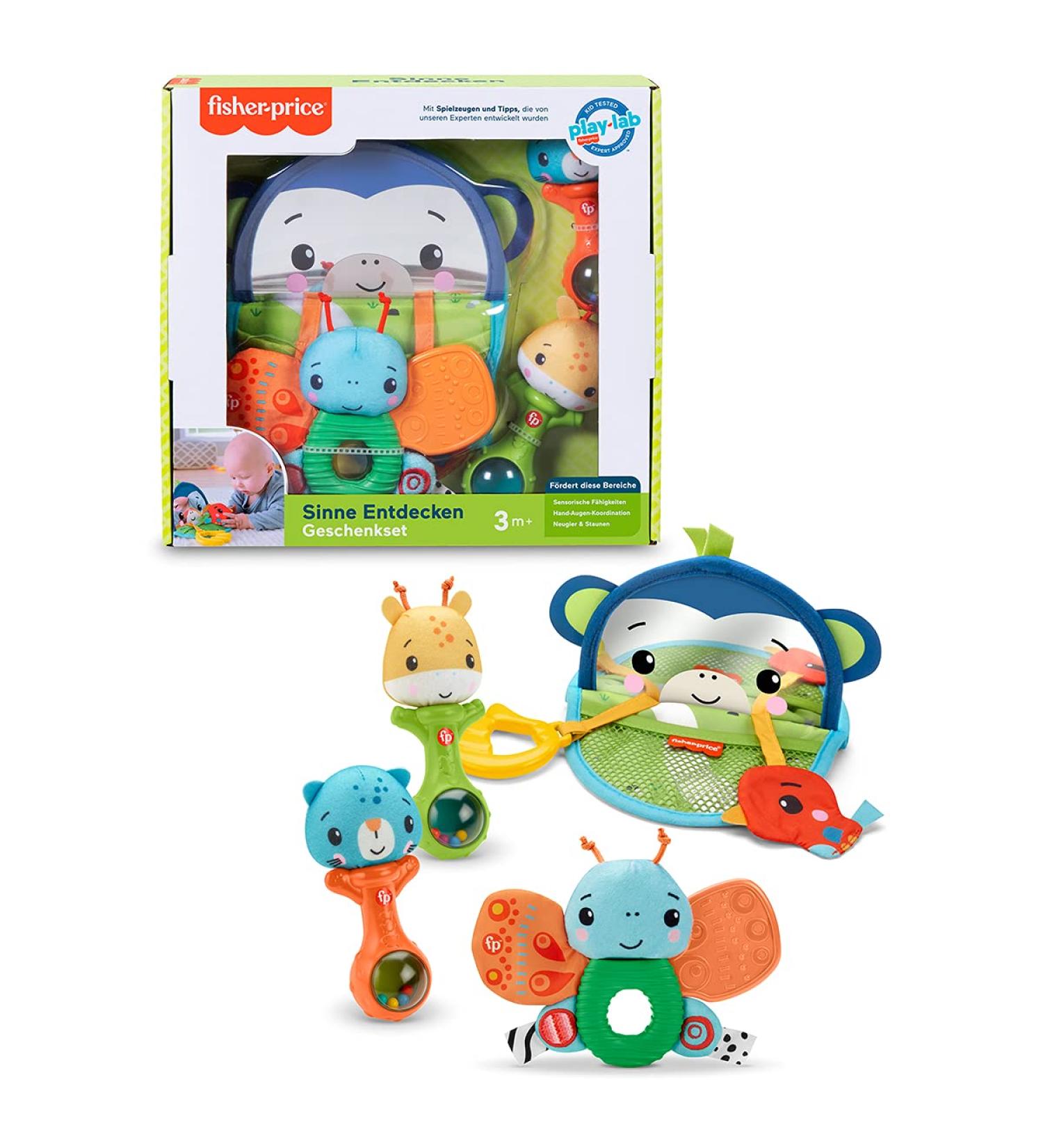 Discover Fisher-Price HFJ92 Gift Set - Sensory Activity Toys for Babies 3+ Months | Ideal Baby Gift Set - Buy Online on GoSupps.com