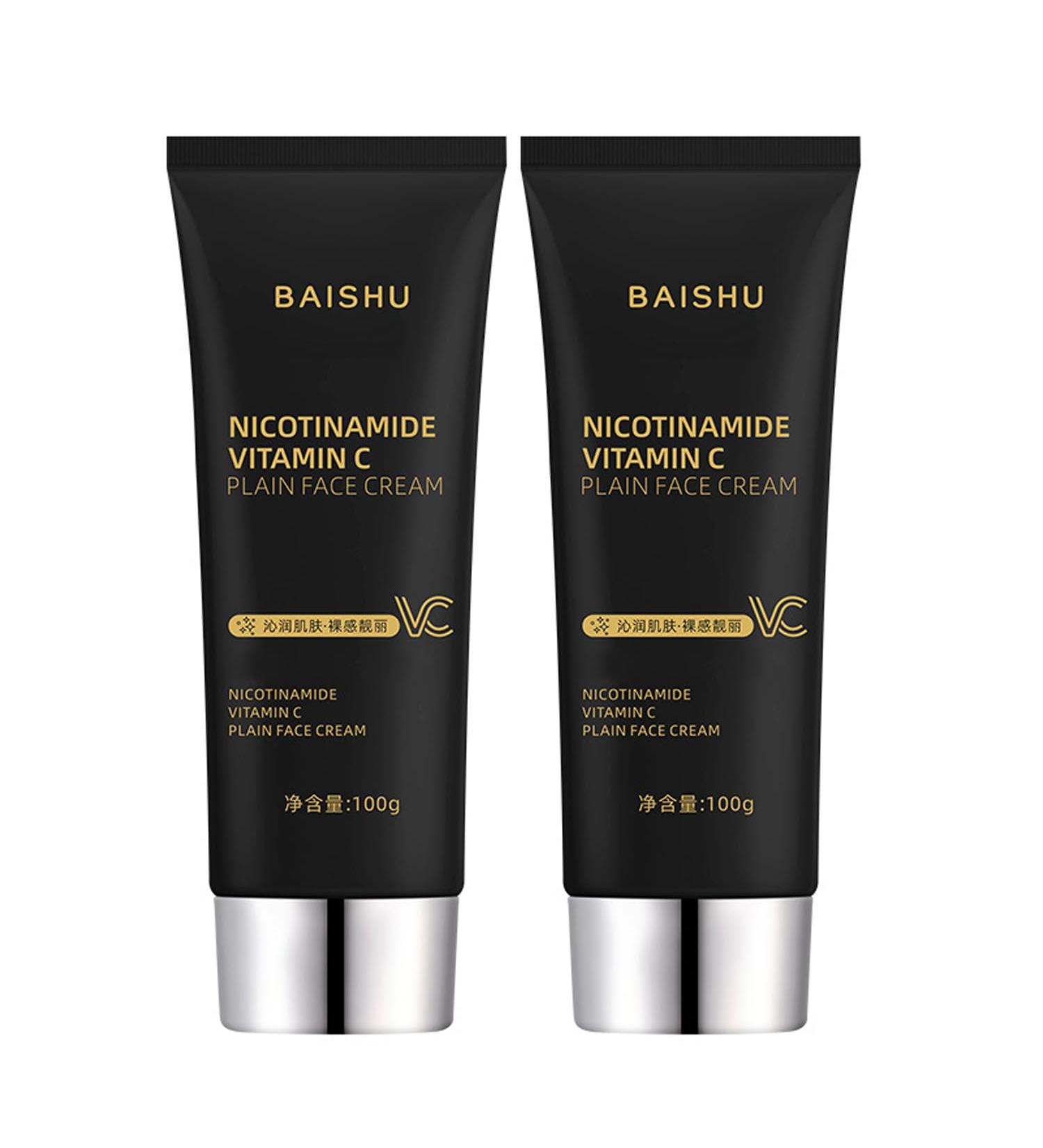 Nicotinamide & Vitamin C Face Cream - Hydrating Moisturizer & Makeup Cream (2 Pcs) - Brightening Smooth Skin Formula - International Shipping Available - Buy Online on GoSupps.com