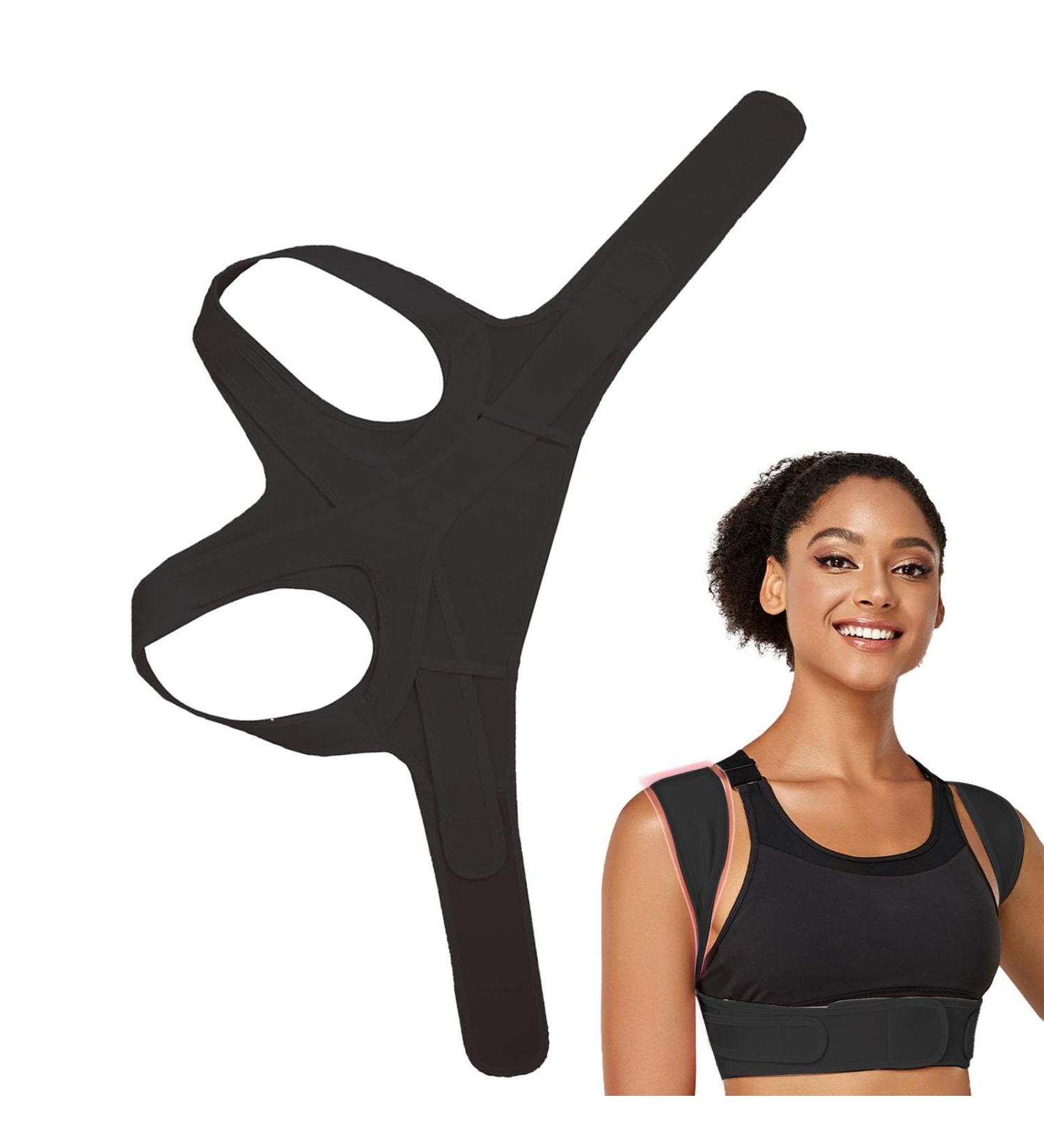 Ezata Seamless Corrector - Adjustable Back Braces for Effective Back Corrector Braces for Women Men Black Medium - Buy Online on GoSupps.com