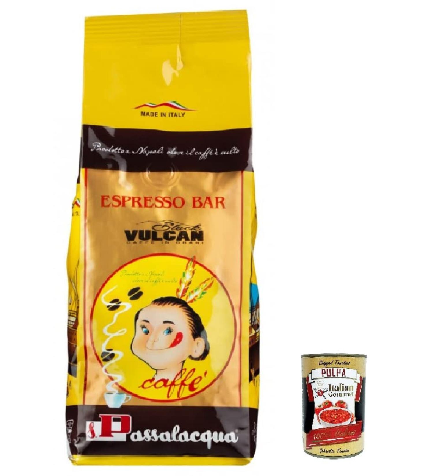 Italian Gourmet E.R. 3 x Gold Vulcan Grani Coffee Beans 500g + Polpa Italian Gourmet 500g