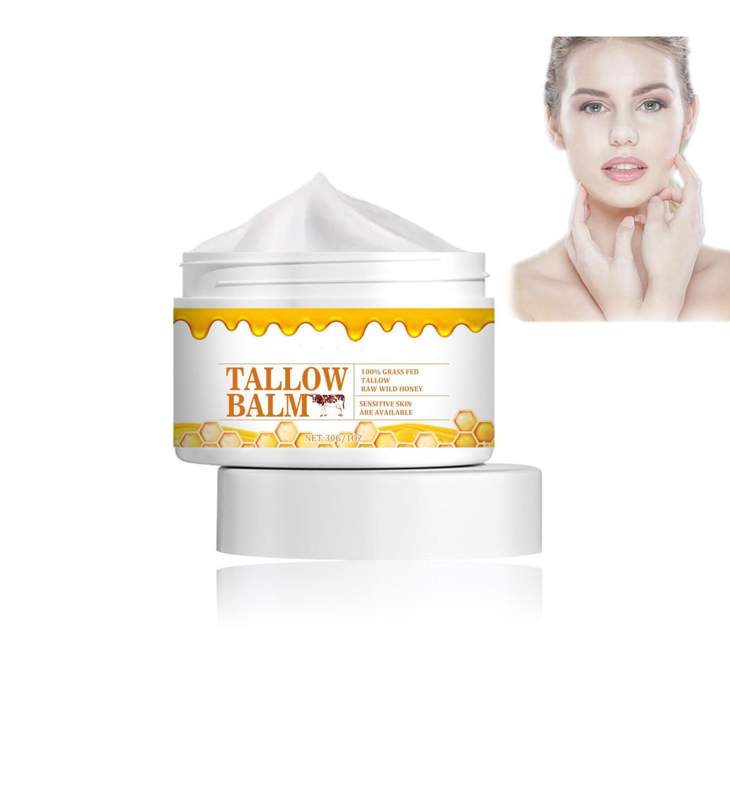  Mikabila (08 F) 30g Tallow and Honey Balm Skin Care Cream 100% Grass Fed Beef Tallow Balm Face & Body Whipped Moisturizer Beef Neck Balm - Buy Online on GoSupps.com