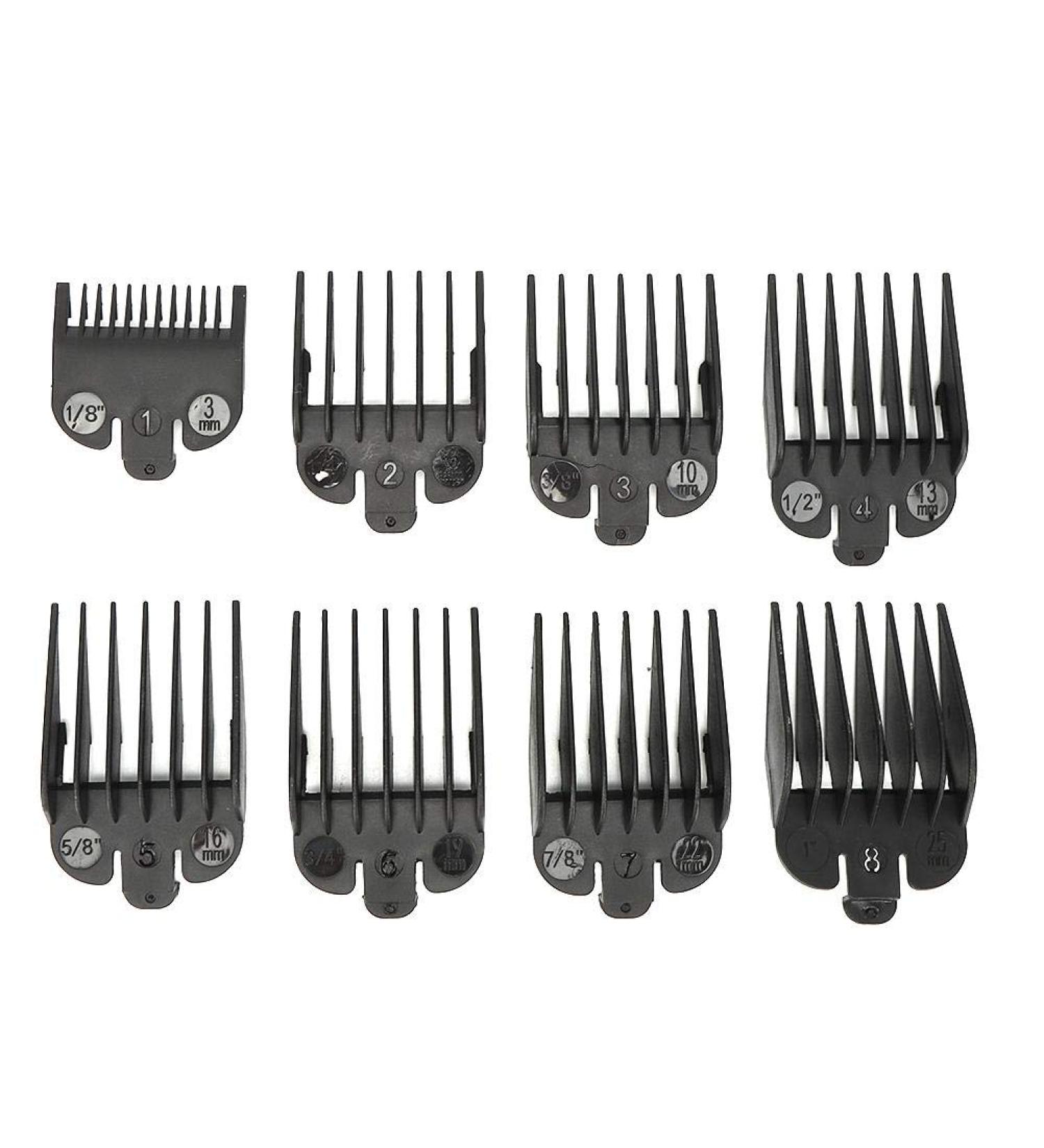 Universal 8-Piece Hair Clipper Comb Set | Replacement Accessories for Professional Hairdressers - Buy Online on GoSupps.com