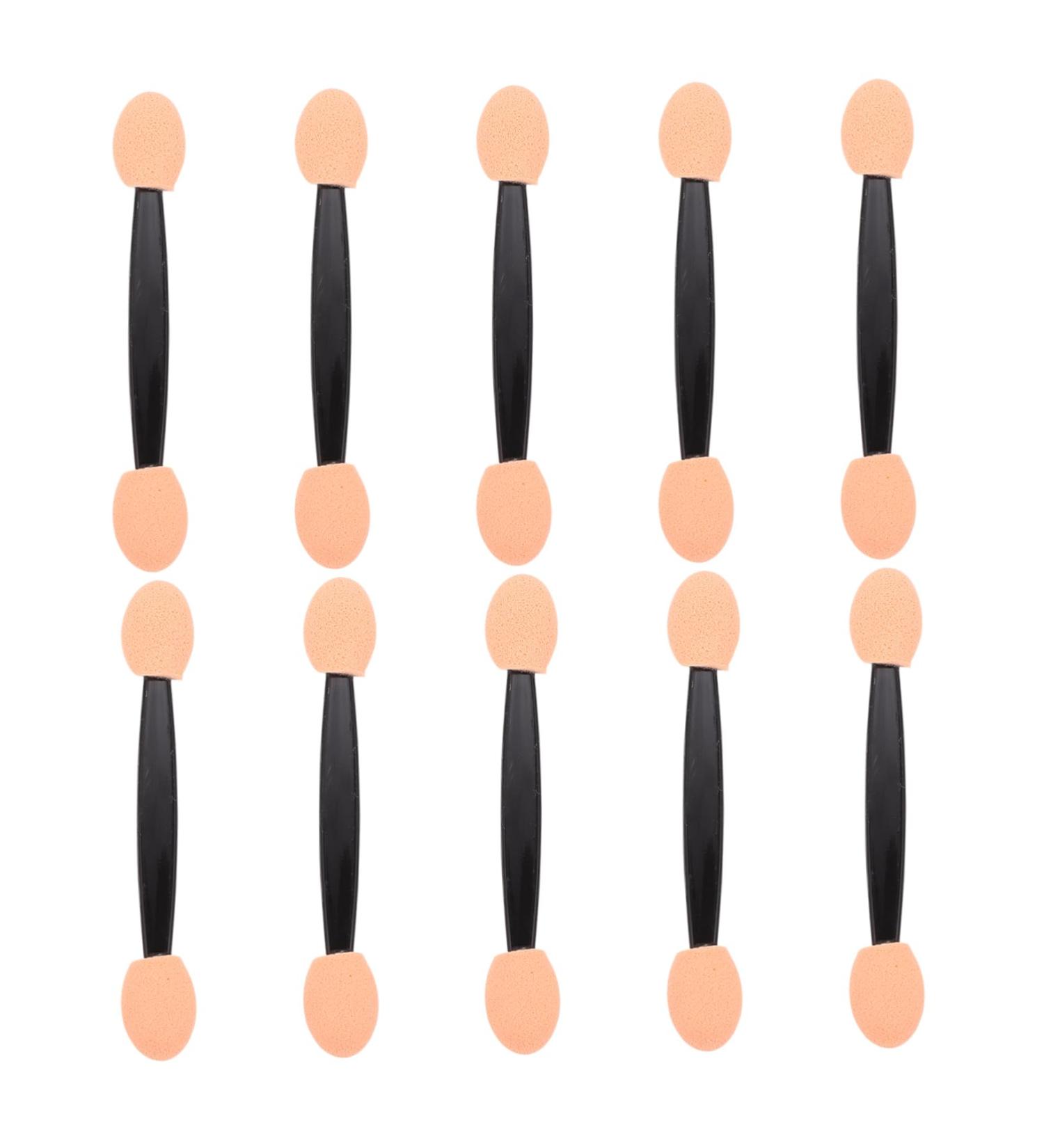 DOITOOL Disposable 100pcs Double Ended Eyeshadow Brush Sponge Dual-side Smudger Eyeshadow Stick Cosmetic Pointy Makeup Sponge 6.5x1.3cm Black - Buy Online on GoSupps.com