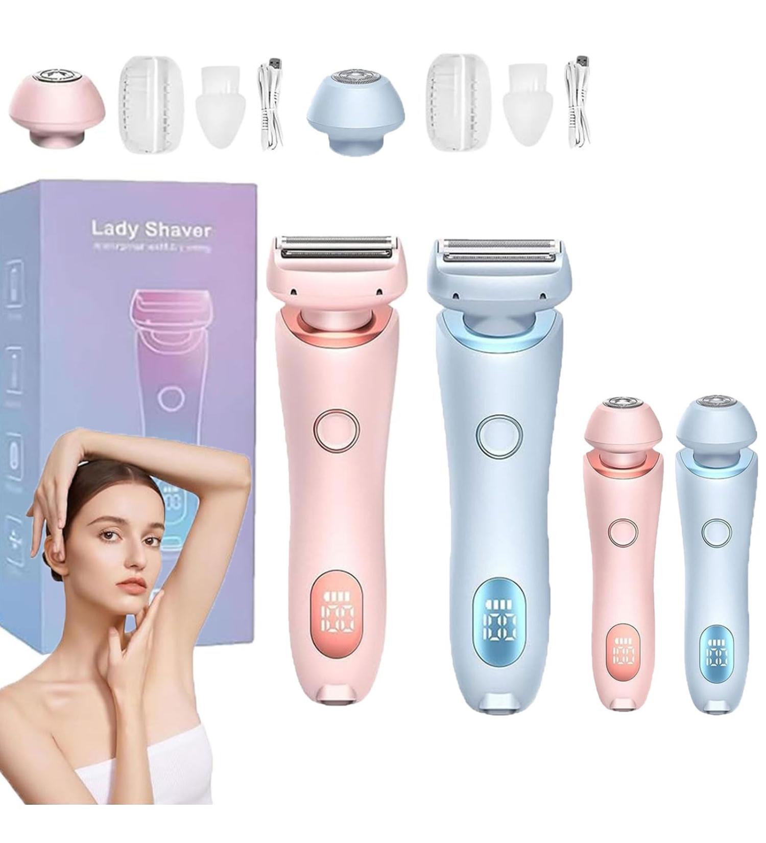 Skineo Shaver Pro Beauty Bloom Skineo Shaver Pro Dusk Razor For Women Bikini Legs Underarm Public Hairs Rechargeable Trimmer With Detachable Head Cordless Wet Dry Use (2pcs) - Buy Online on GoSupps.com