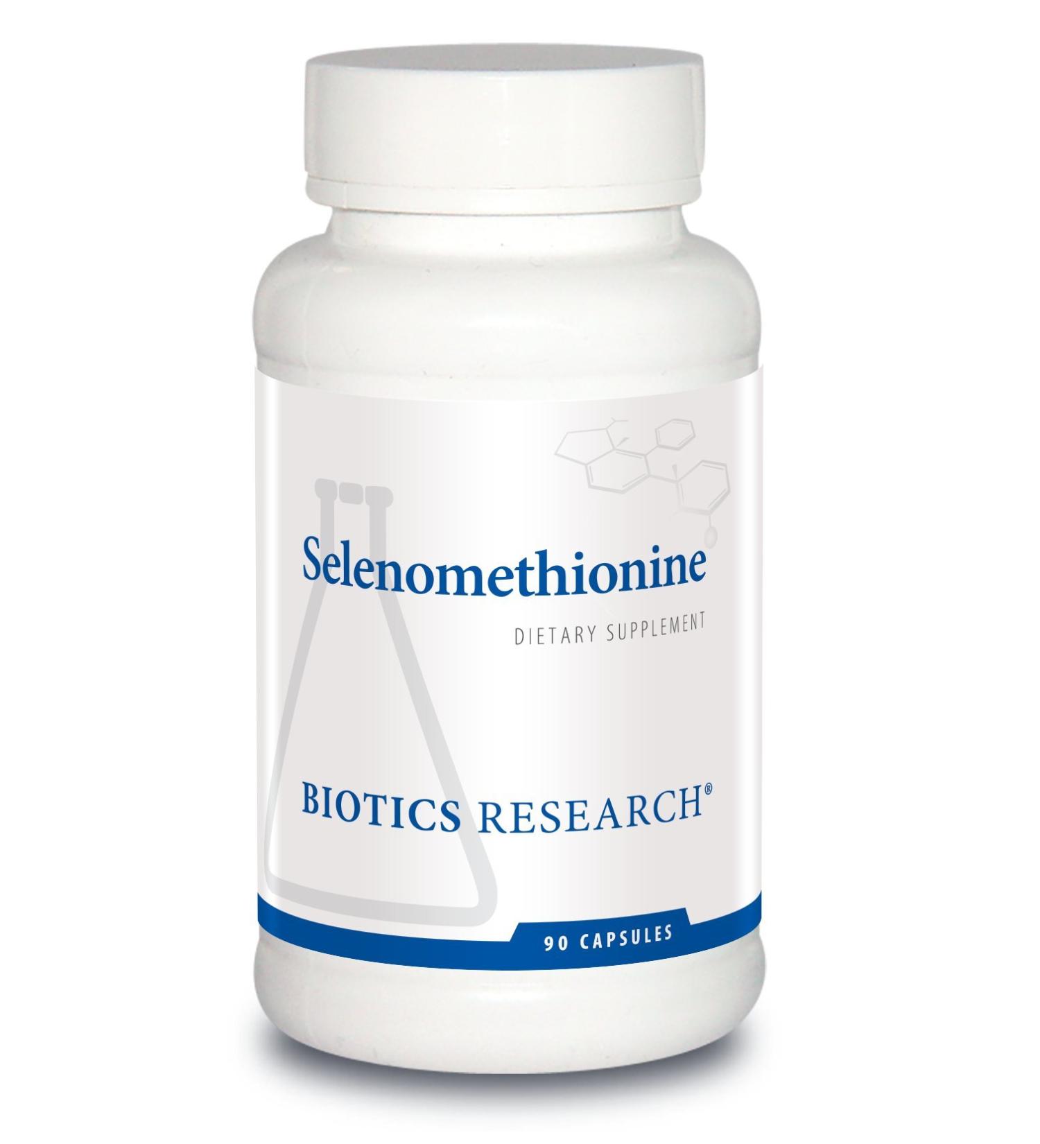 Biotics Research Selenomethionine 90 Capsules | High Potency Selenium for Reproduction, Thyroid Gland & Cognitive Health - Buy Online on GoSupps.com