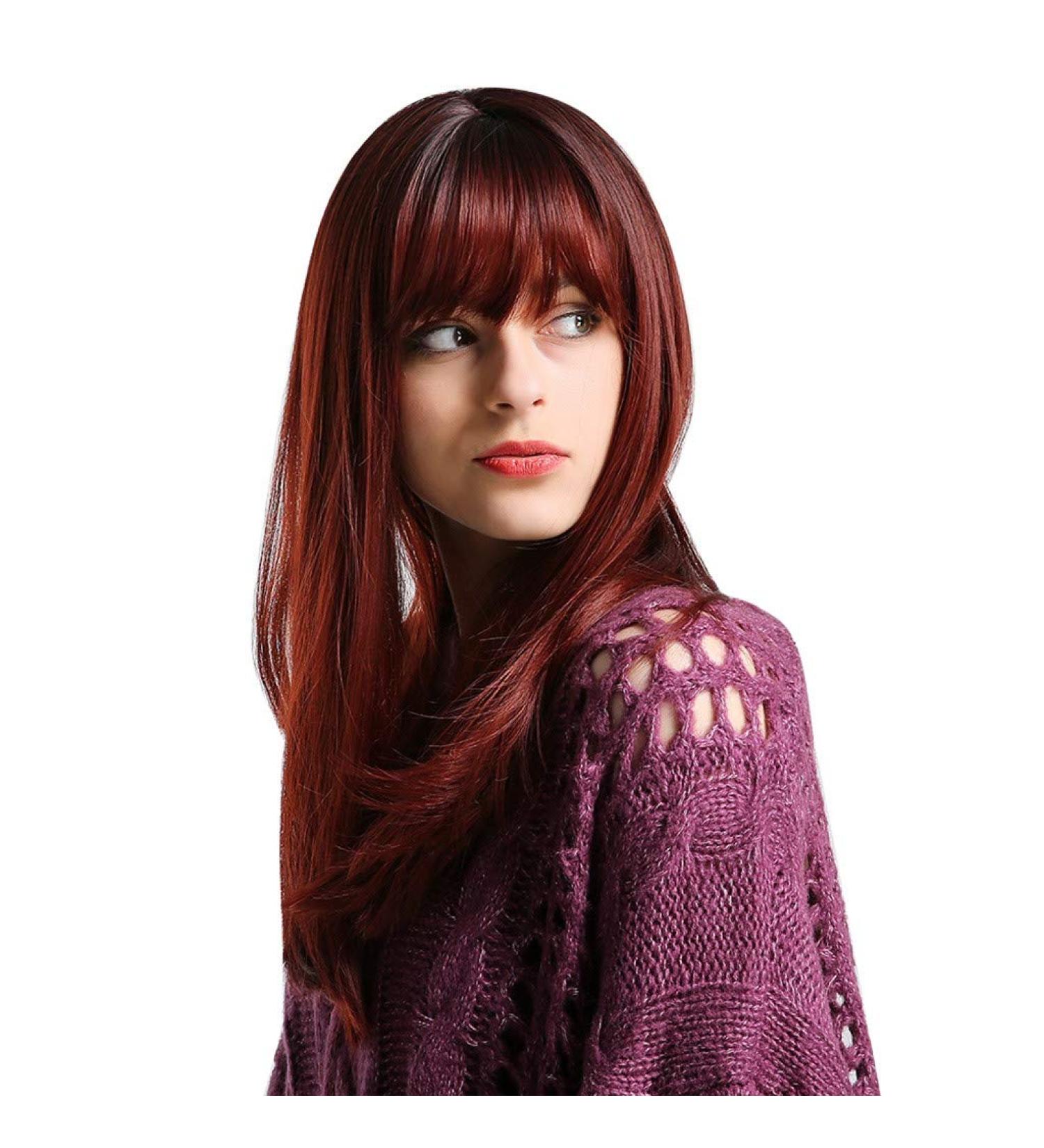 Buy Brazilian Straight Long Hair Wigs for Women - Perfect for Parties & Vintage Styles (50s 60s 70s 80s) - International Shipping Available - Buy Online on GoSupps.com