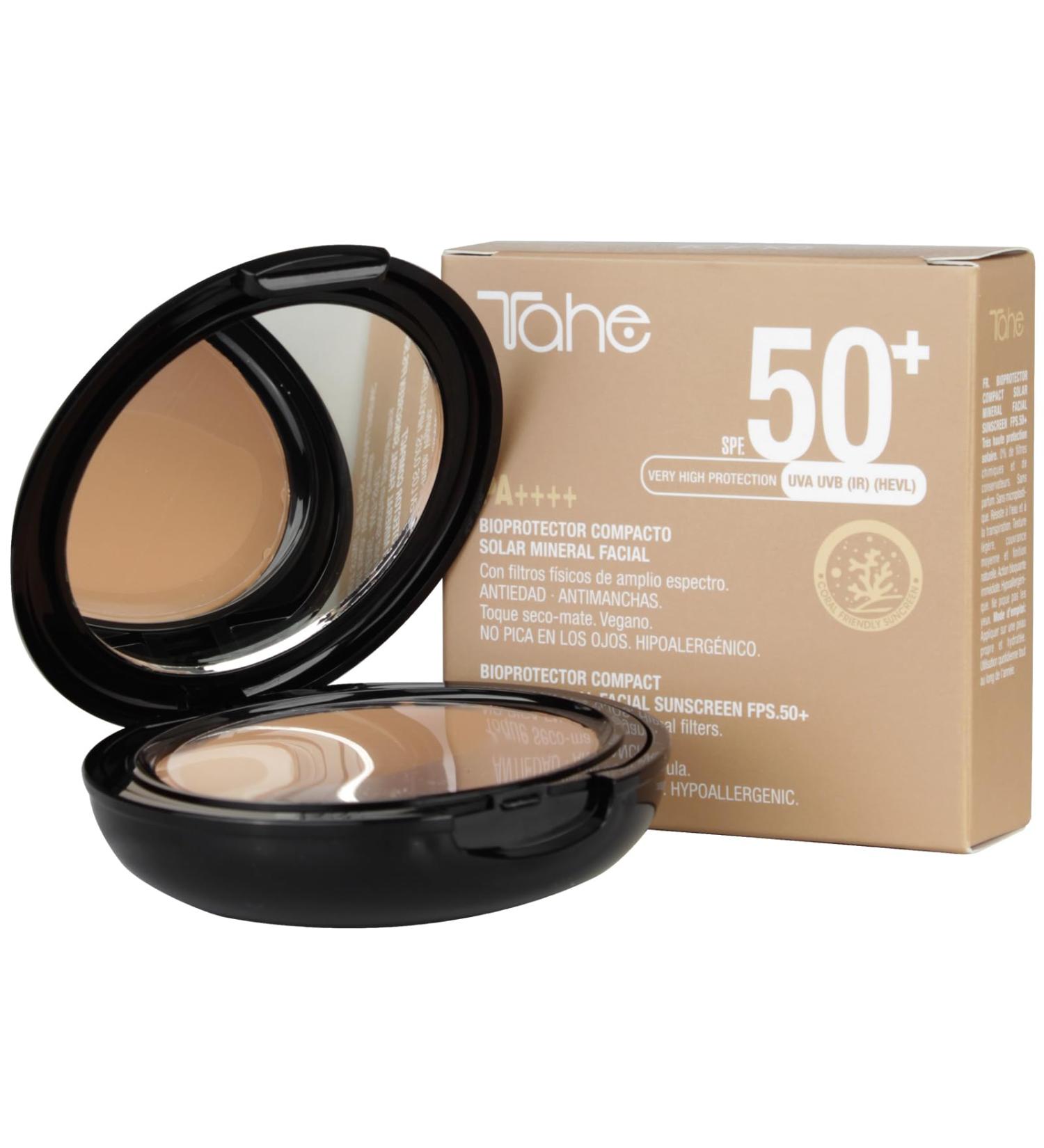  Tahe Tahe Bioprotective Compact Mineral Face Sunscreen with SPF 50+ protection color mimicry 0% chemical filters 15 ml - Buy Online on GoSupps.com