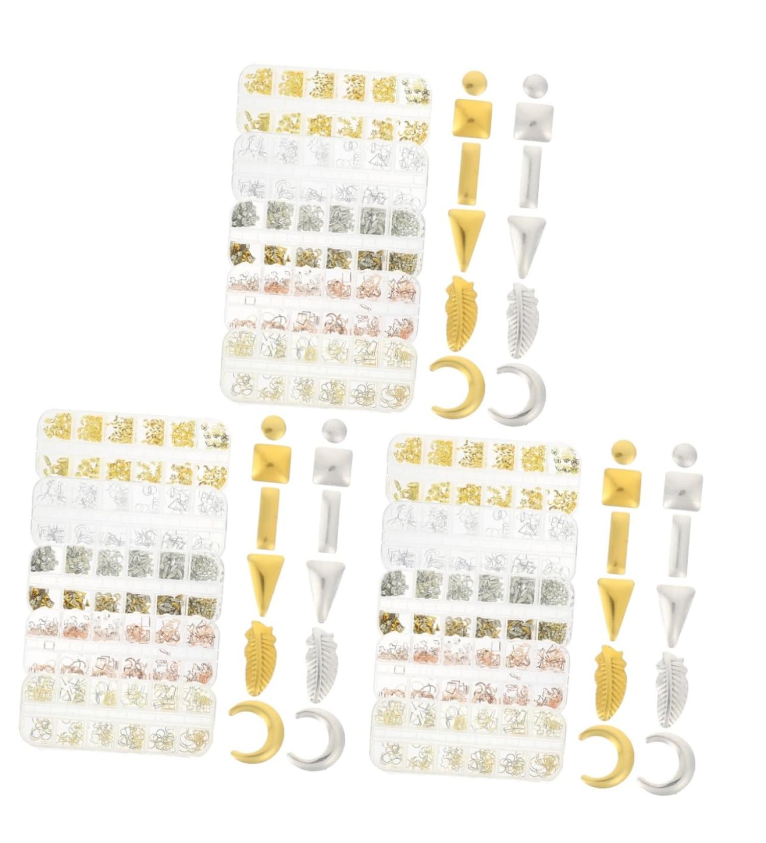 FRCOLOR 15 Boxes Metal Nail Decoration Nail Art Jewelry Charms Nail Rhinestones Nail Charm Glue Nail Charms Nail Art Accessory Charms for Nails Nail Art Charms Pp Nail Decals Manicure 3D - Buy Online on GoSupps.com