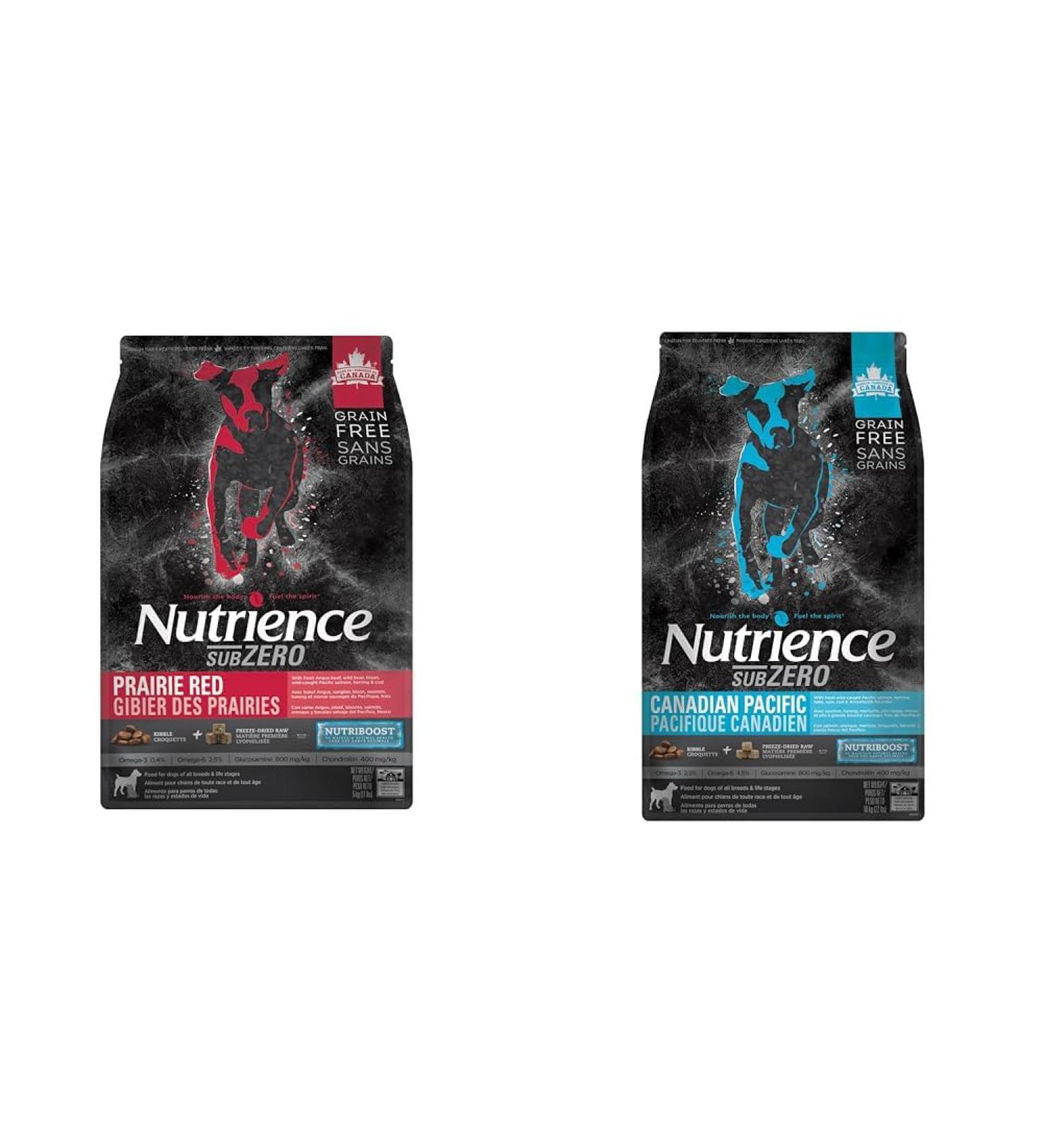 Nutrience Grain Free Subzero for Dogs - Prairie Red - 10 kg (22 lbs) Bag & Grain Free Subzero for Dogs - Canadian Pacific - 10 kg (22 lbs) Bag - Buy Online on GoSupps.com