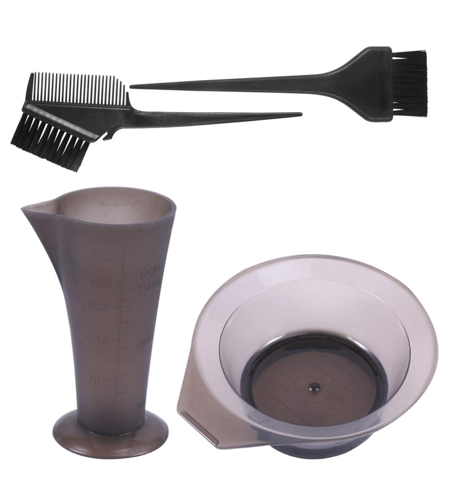 FRCOLOR 4Pcs Hair Dye Coloring Kit - Brush, Bowl, Measuring Cup Set for DIY Salon & Home Use - Buy Online on GoSupps.com