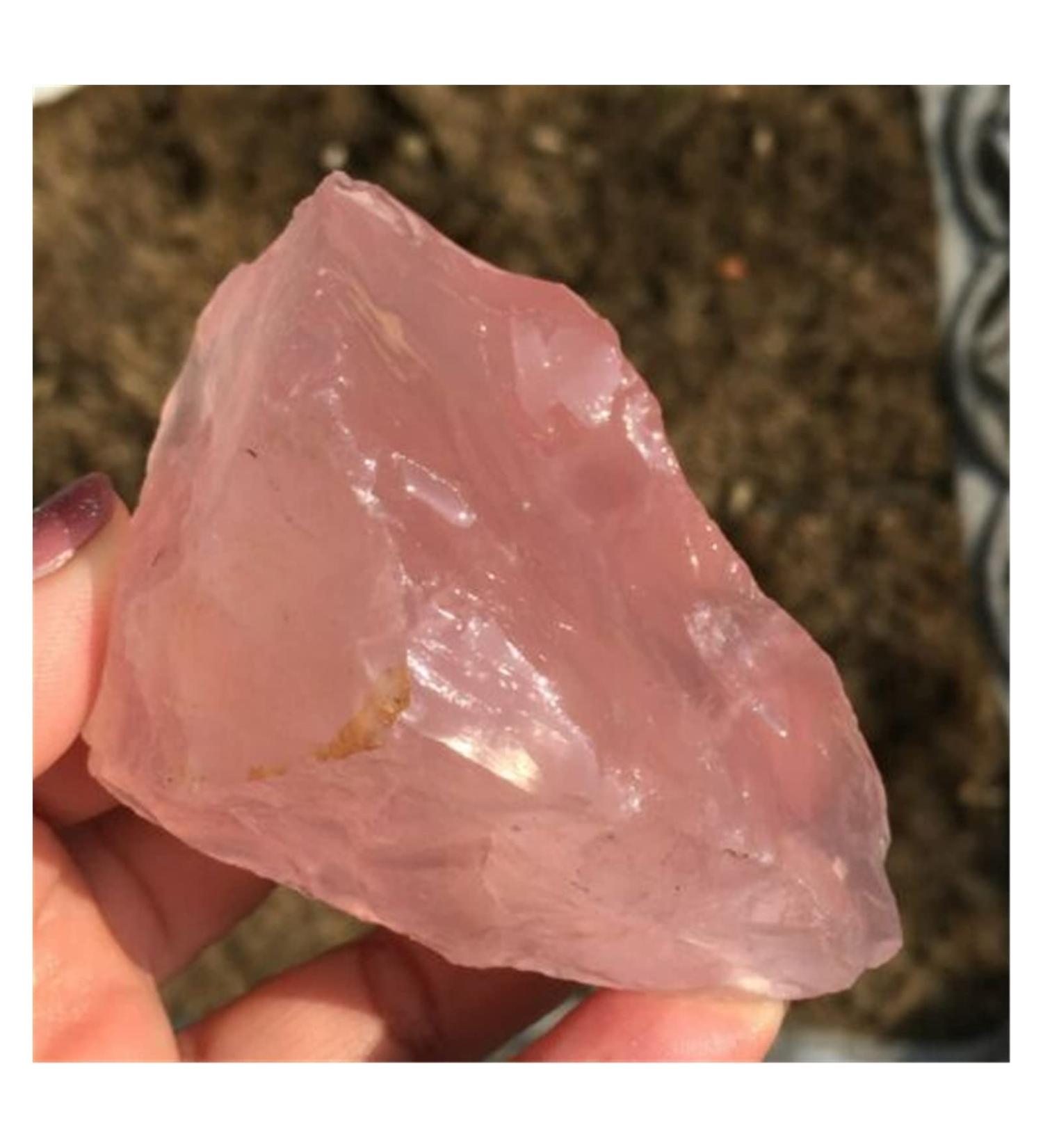 Natural Crystal Rough 160-171g Natural Pink Rose Quartz Crystal Rough Gemstone Sample Crystal