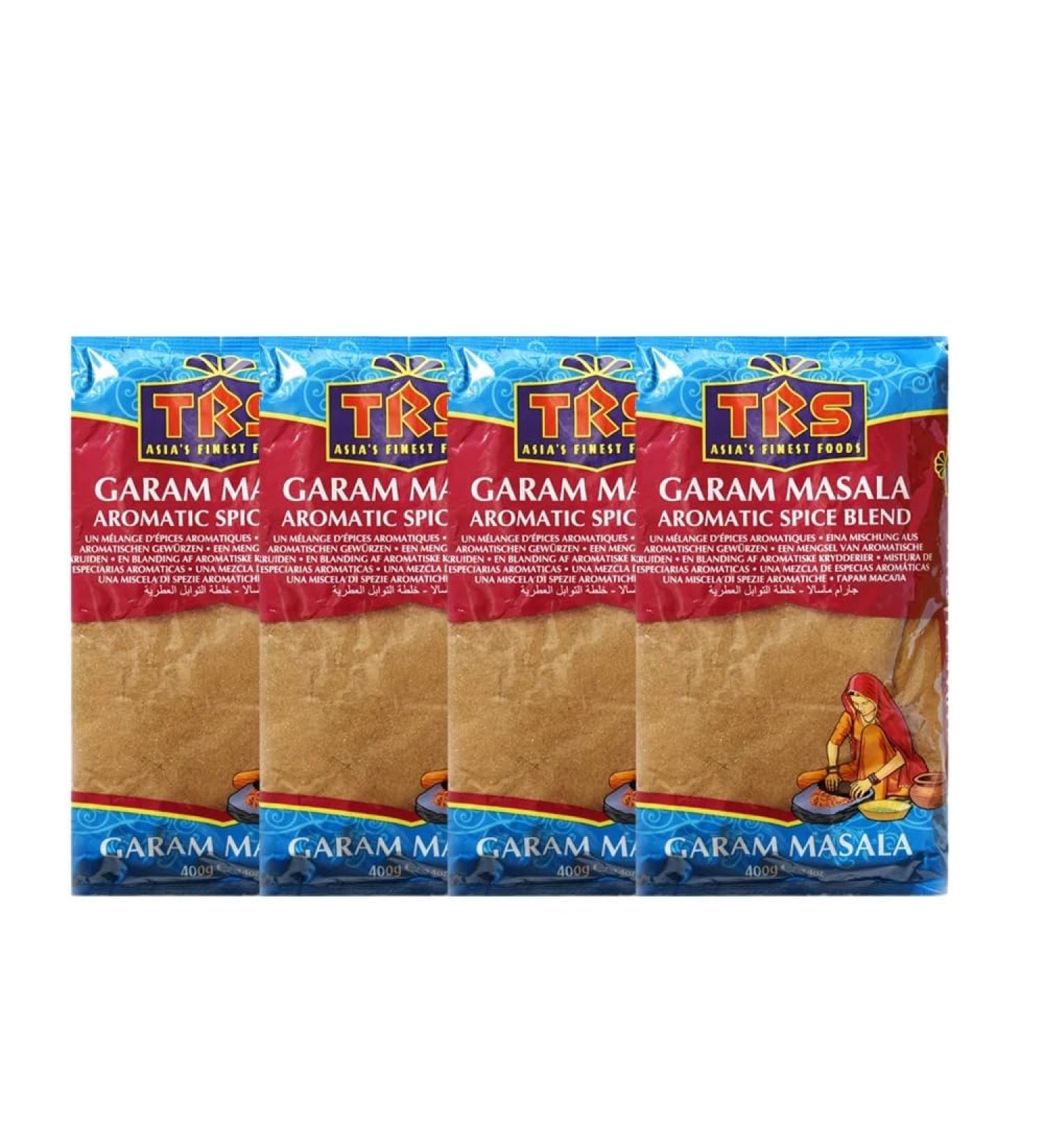 TRS Garam Masala Powder | 400G | Blended Masala | 100% Natural | Spice Mixes | Vegan | No Artificial Colours | Indian Origin (Pack of 4) 400.00 g (Pack of 4) - Buy Online on GoSupps.com