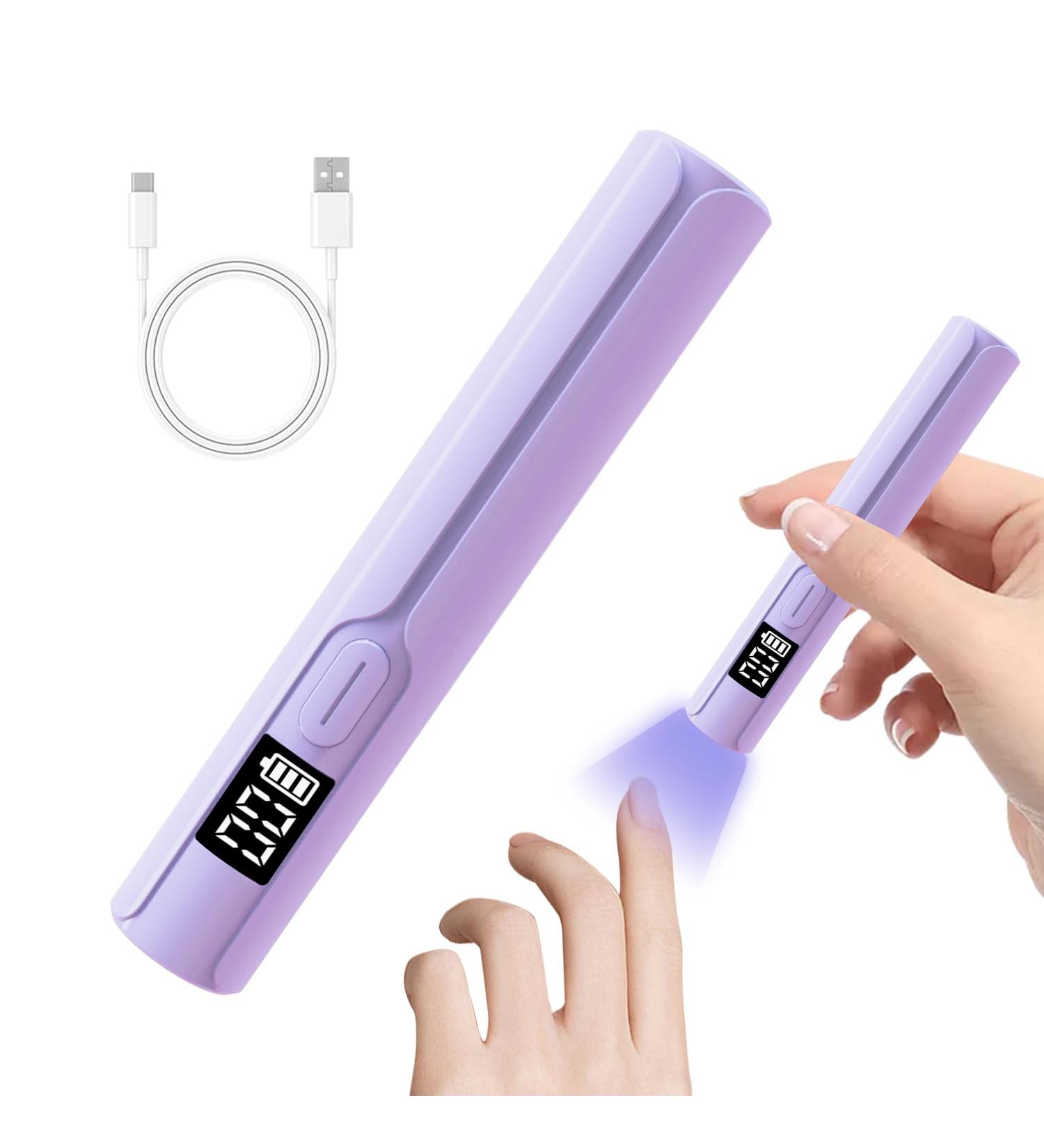 Asimebesty Mini UV Nail Lamp 3W with 2 Timers - Portable Handheld UV Nail Lamp for Gel Nails - LED Screen - Home DIY Nail Art Tool - Buy Online on GoSupps.com