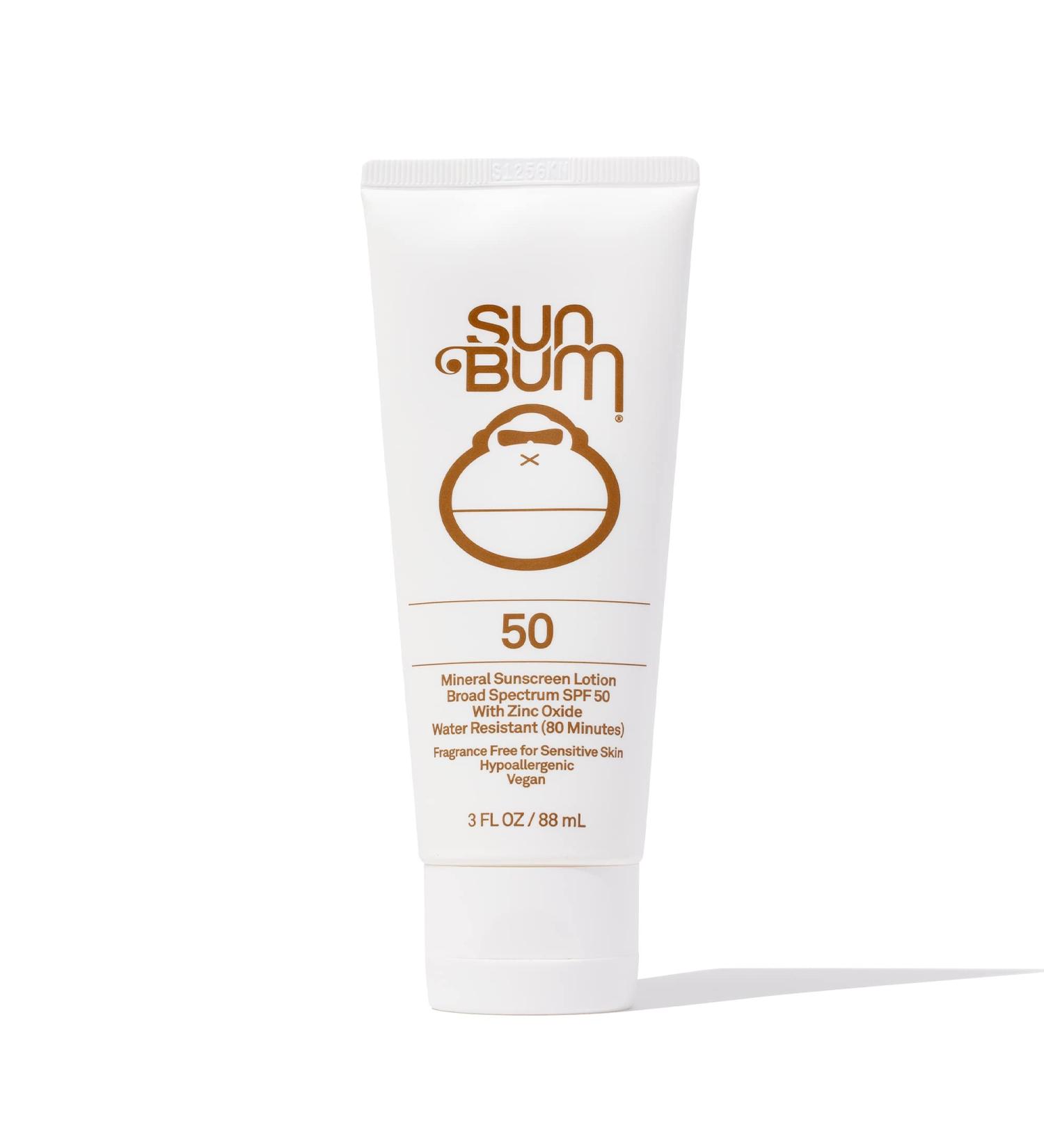 Sun Bum Mineral SPF 50 Sunscreen Lotion | Vegan & Reef Friendly | Broad Spectrum UVA/UVB Protection | 3 oz - Buy Online on GoSupps.com