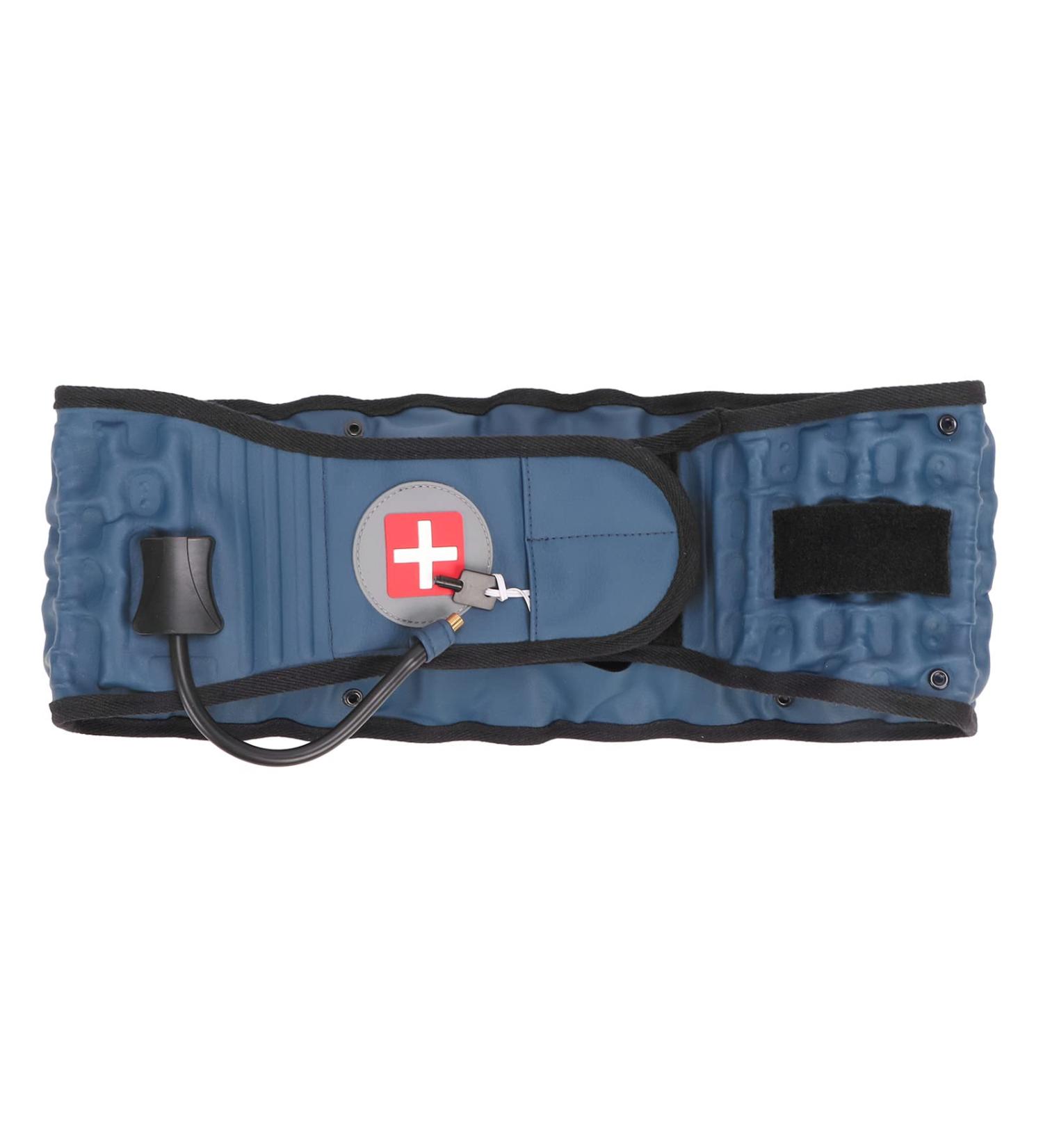 Buy Lumbar Traction Belt for Back Pain Relief | Decompression Support with Inflator - Blue - Buy Online on GoSupps.com