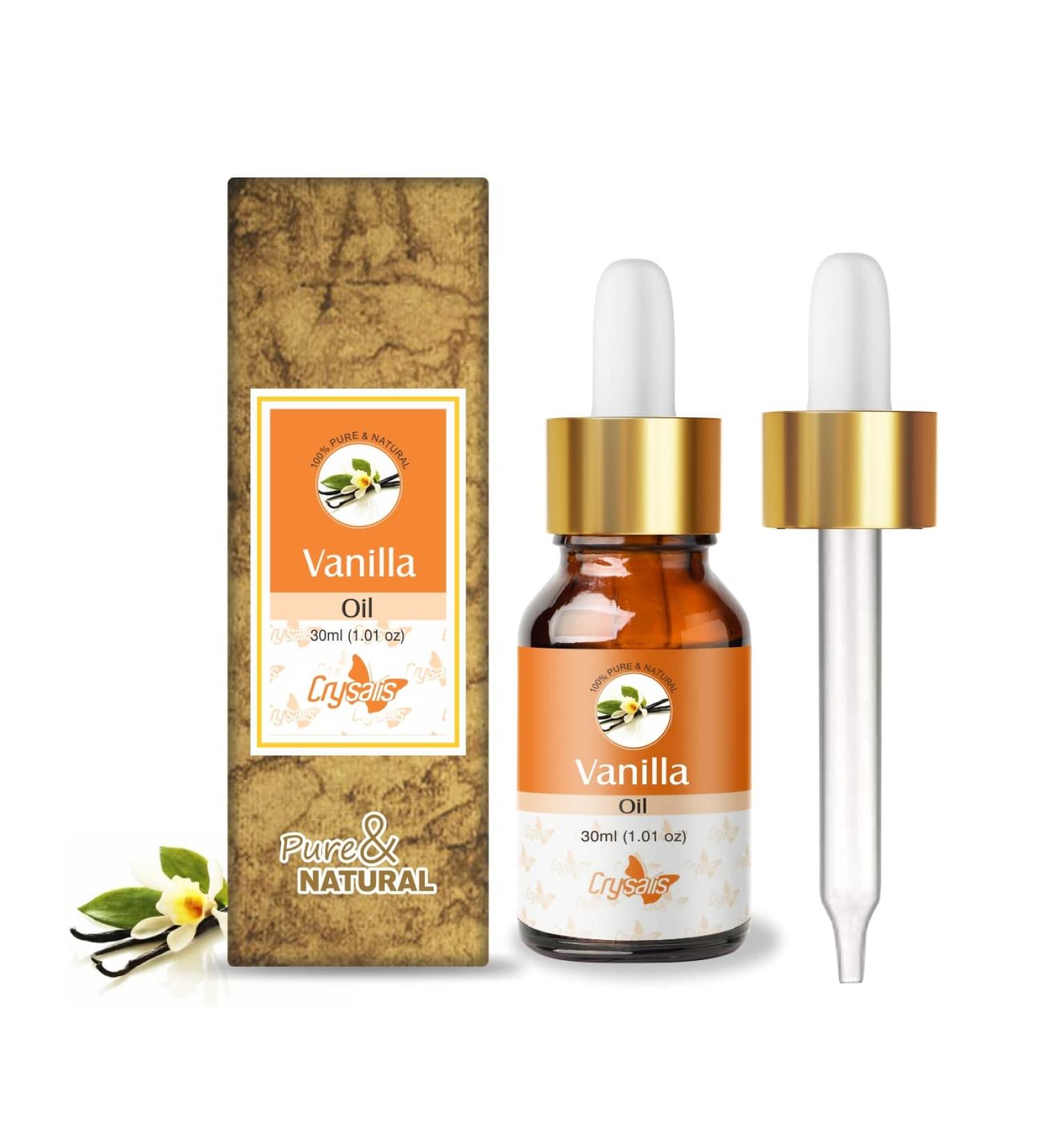 Crysalis Vanilla (Vanilla Planifolia) Oil |100% Pure & Natural Undiluted Essential Oil Organic Standard/Gently Cleanses and Promotes Anti-Aging Reduces Fine Lines & Age Spots & Healthy Hair 30ml 30 ml (Pack of 1) - Buy Online on GoSupps.com