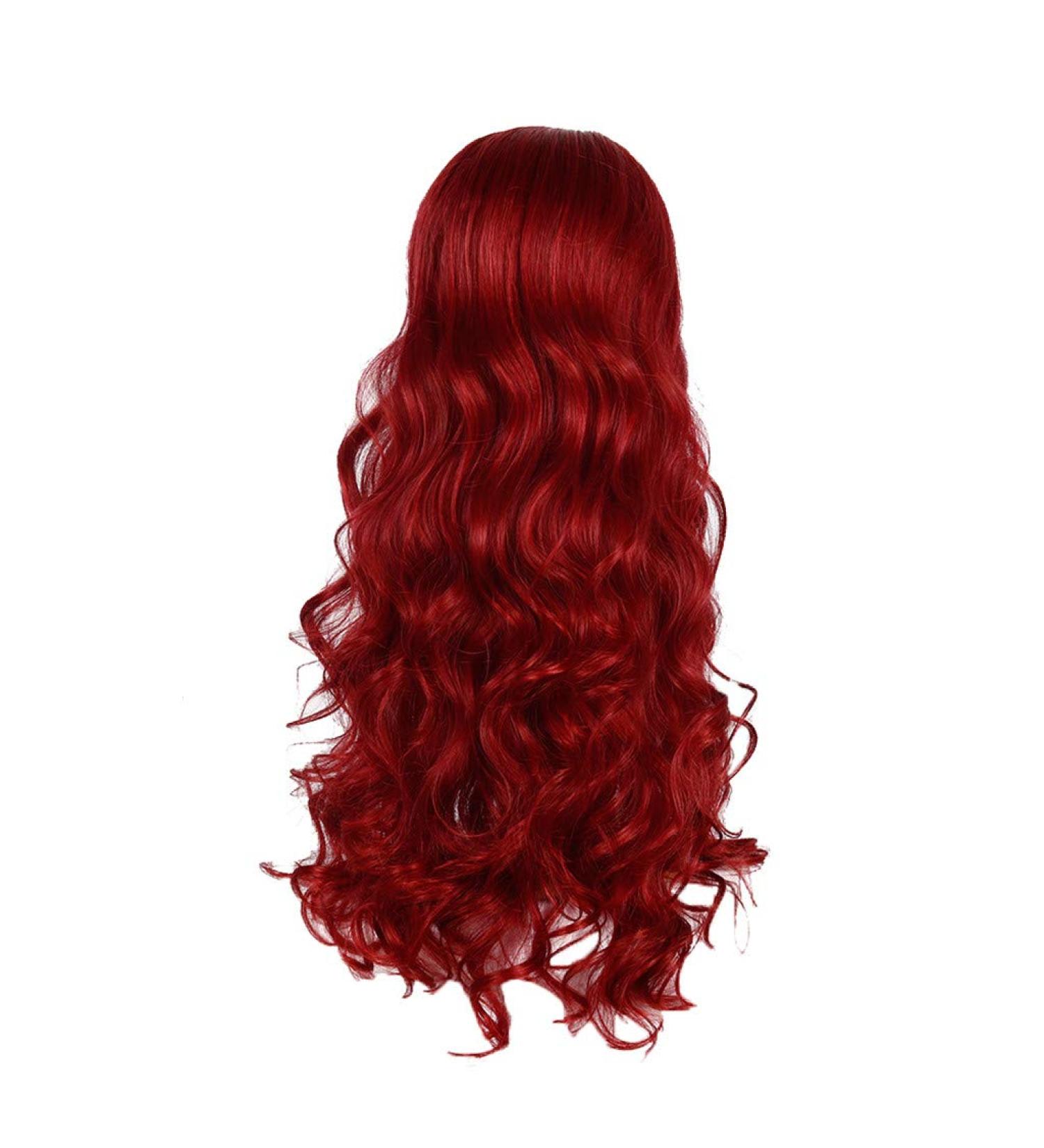 Buy Red Wavy Long Wig for Women - Synthetic 80s 70s 60s 50s Cosplay Hair | International Shipping - Buy Online on GoSupps.com