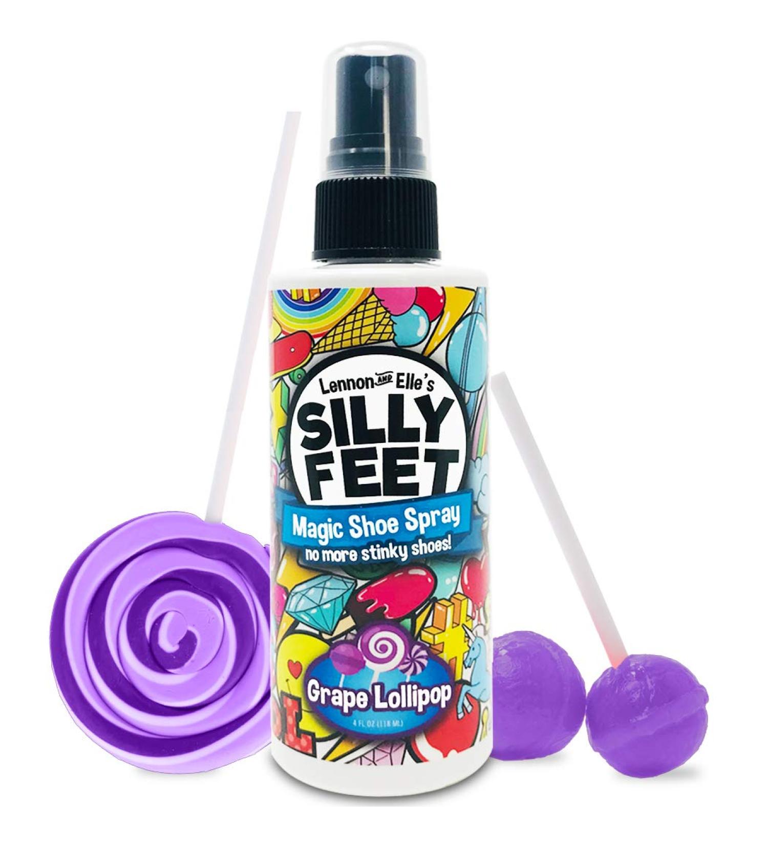 Extra Strong Shoe Deodorizer Spray - Kids & Adults - Grape Lollipop Scent - Eliminates Odor in Boots, Sports Shoes, Sneakers, and Bowling Shoes - Buy Online on GoSupps.com