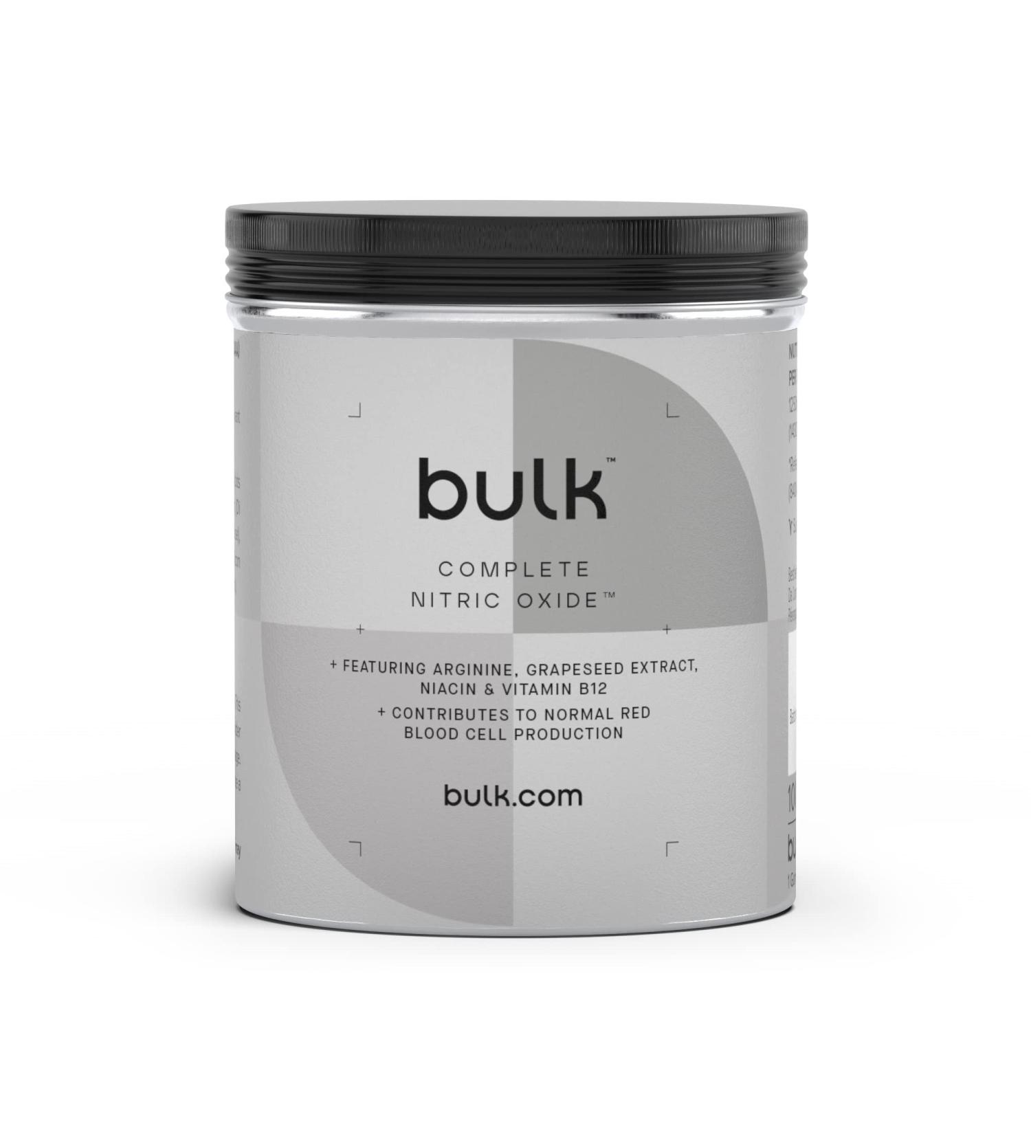 Bulk Complete Nitric Oxide Capsules Pre Workout Pack of 180 30 Servings 180 count (Pack of 1) - Buy Online on GoSupps.com