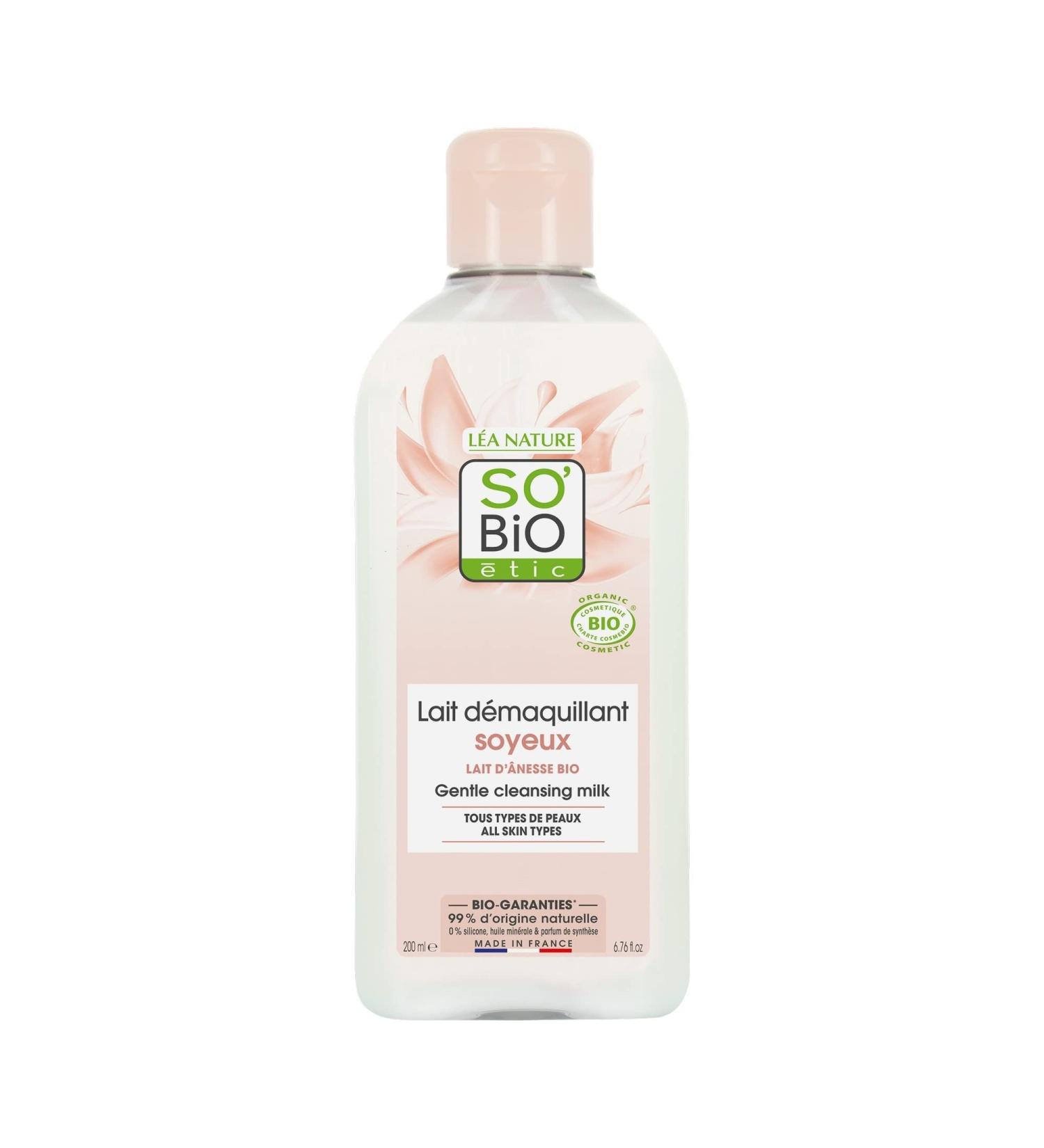 So'Bio étic - Silky make-up remover milk, organic donkey milk, all skin types 200ml
