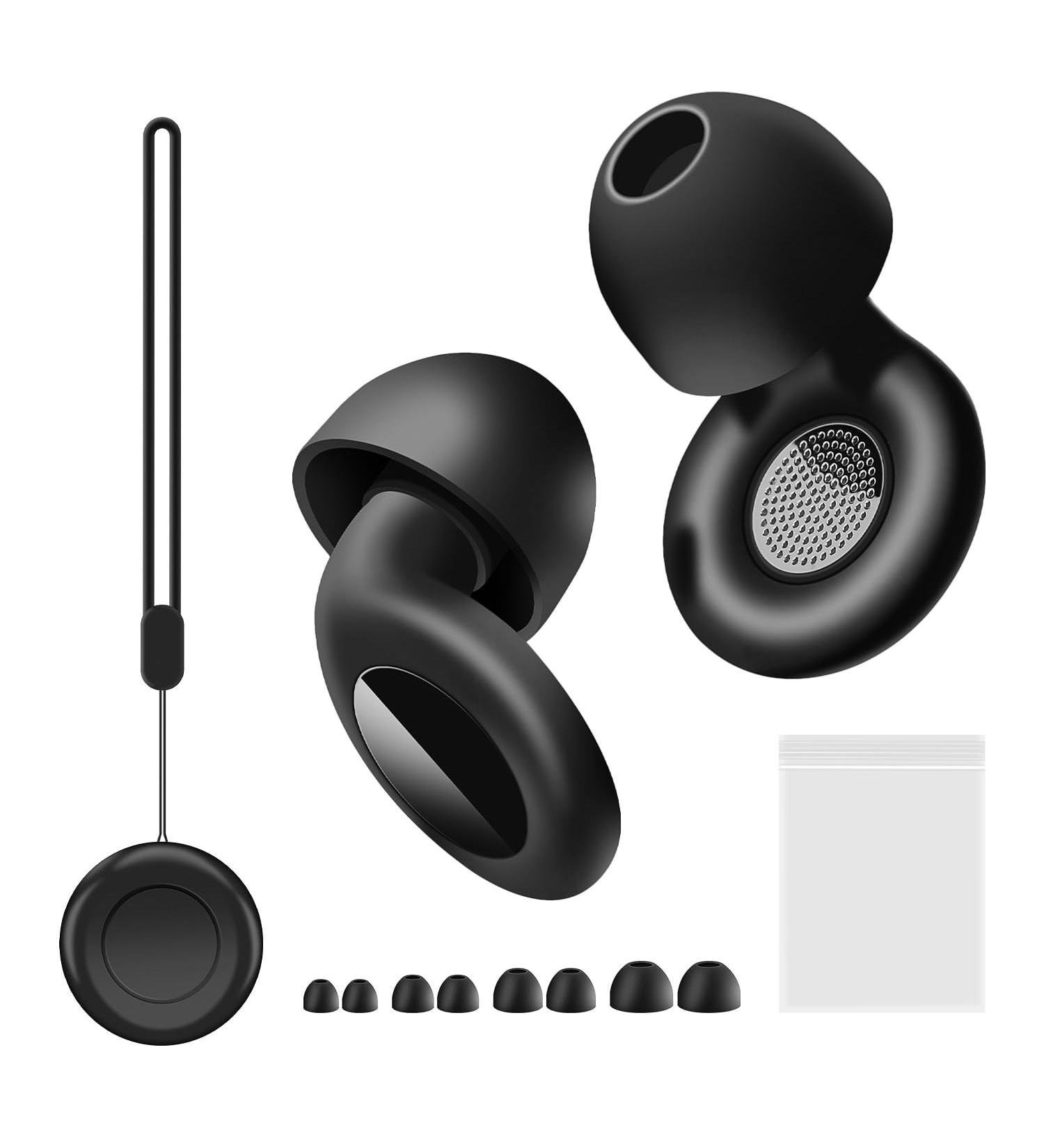 Ear Plugs for Sleeping Noise Cancelling 30dB Noise Reusable Silicone Earplugs with 8 Ear Tips for Hearing Protection Sleep Deep Focus Work Concert Travel Noise Sensitivity - Buy Online on GoSupps.com