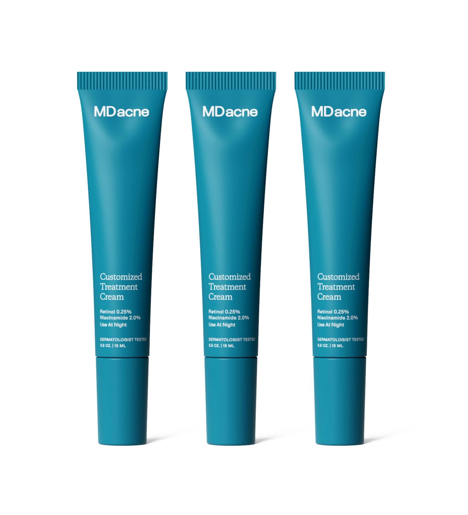 MDacne Retinol 2.5% and Niacinamide 2% Cream (3-pack) Reduces Blemishes and Improves Skin Texture without Irritation - Buy Online on GoSupps.com