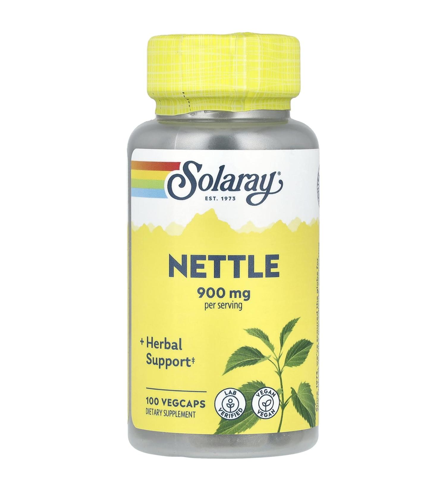 SOLARAY Nettle 100 VegCaps (450 mg per Capsule)