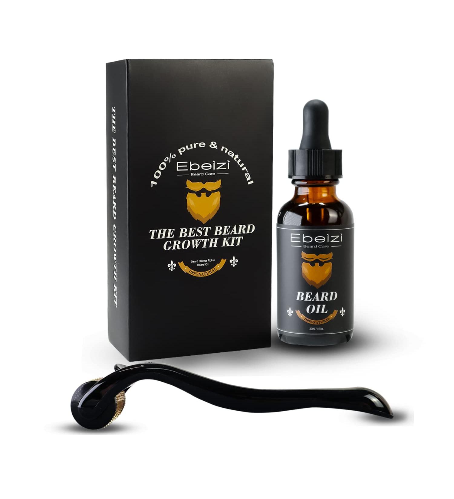 Buy EBeizi Beard Growth Set for Men | Stimulate Hair Growth with Beard Oil & 0.5mm Dermaroller | Shop Now for International Shipping - Buy Online on GoSupps.com