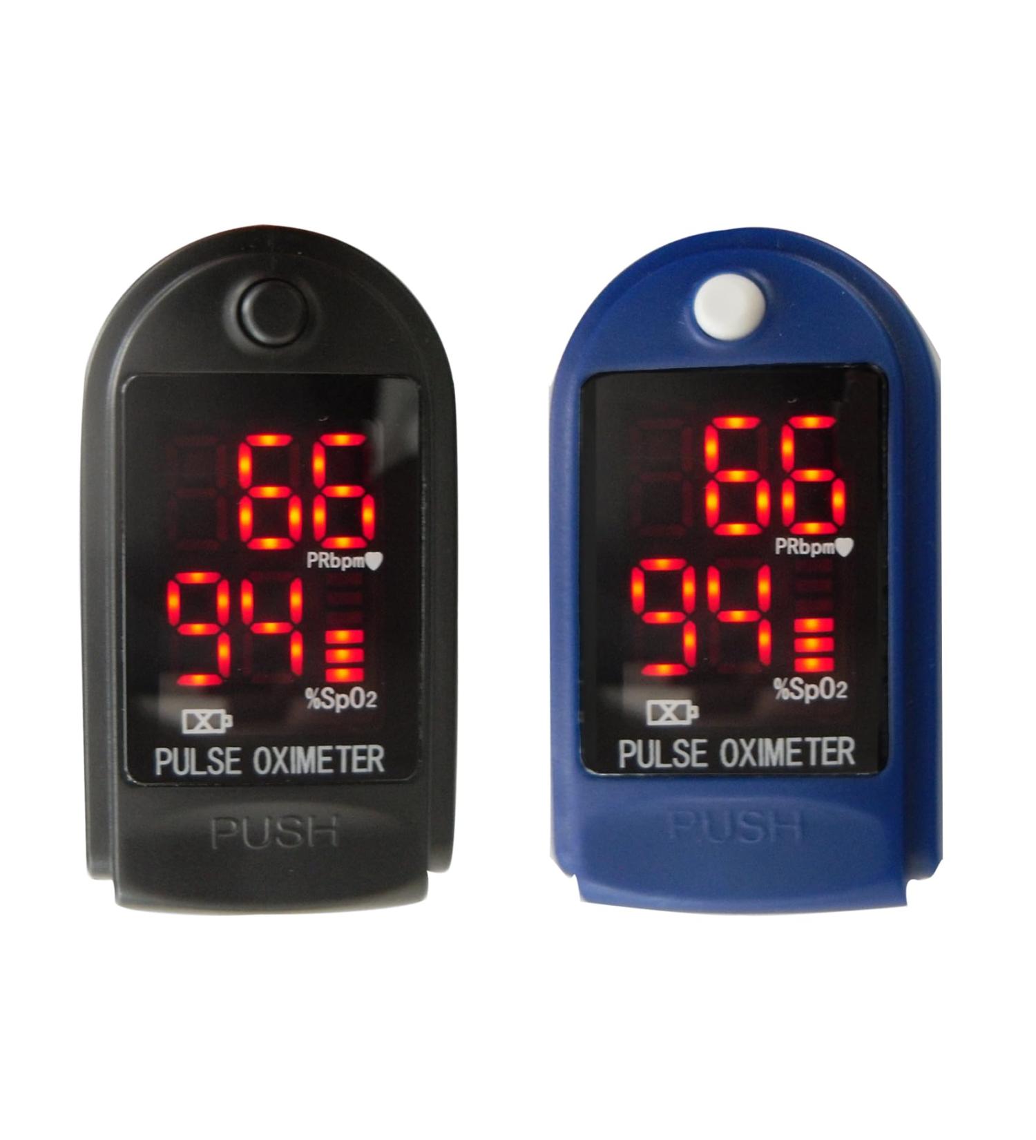 Pulse oximeter finger pulse oximeter CMS-50DL for measuring pulse and oxygen saturation blood oxygen (black)