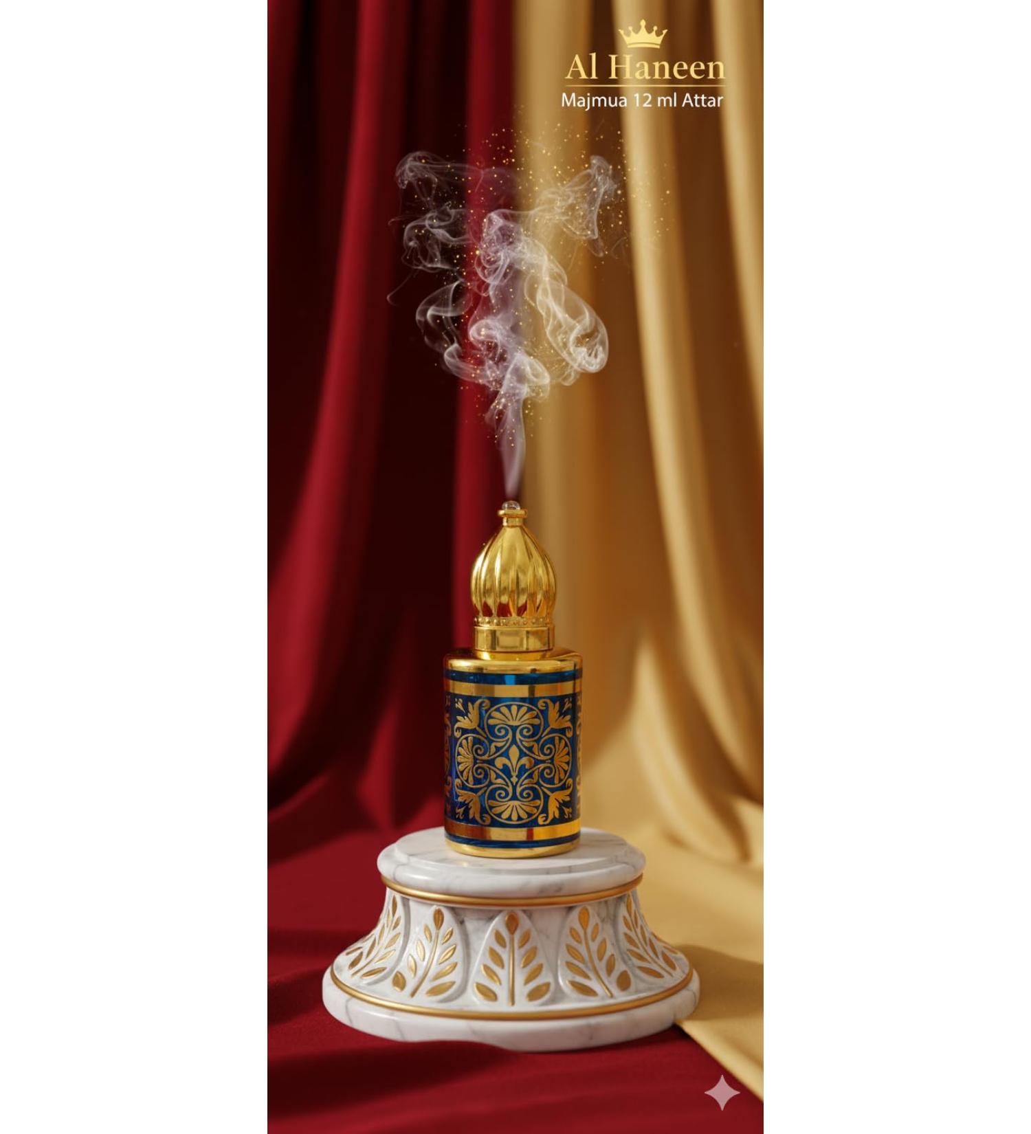Al Haneen Majmua Attar 12ml | Alcohol-Free Concentrated Perfume Oil for Men & Women | Long-Lasting Earthy & Woody Fragrance | Daily Use