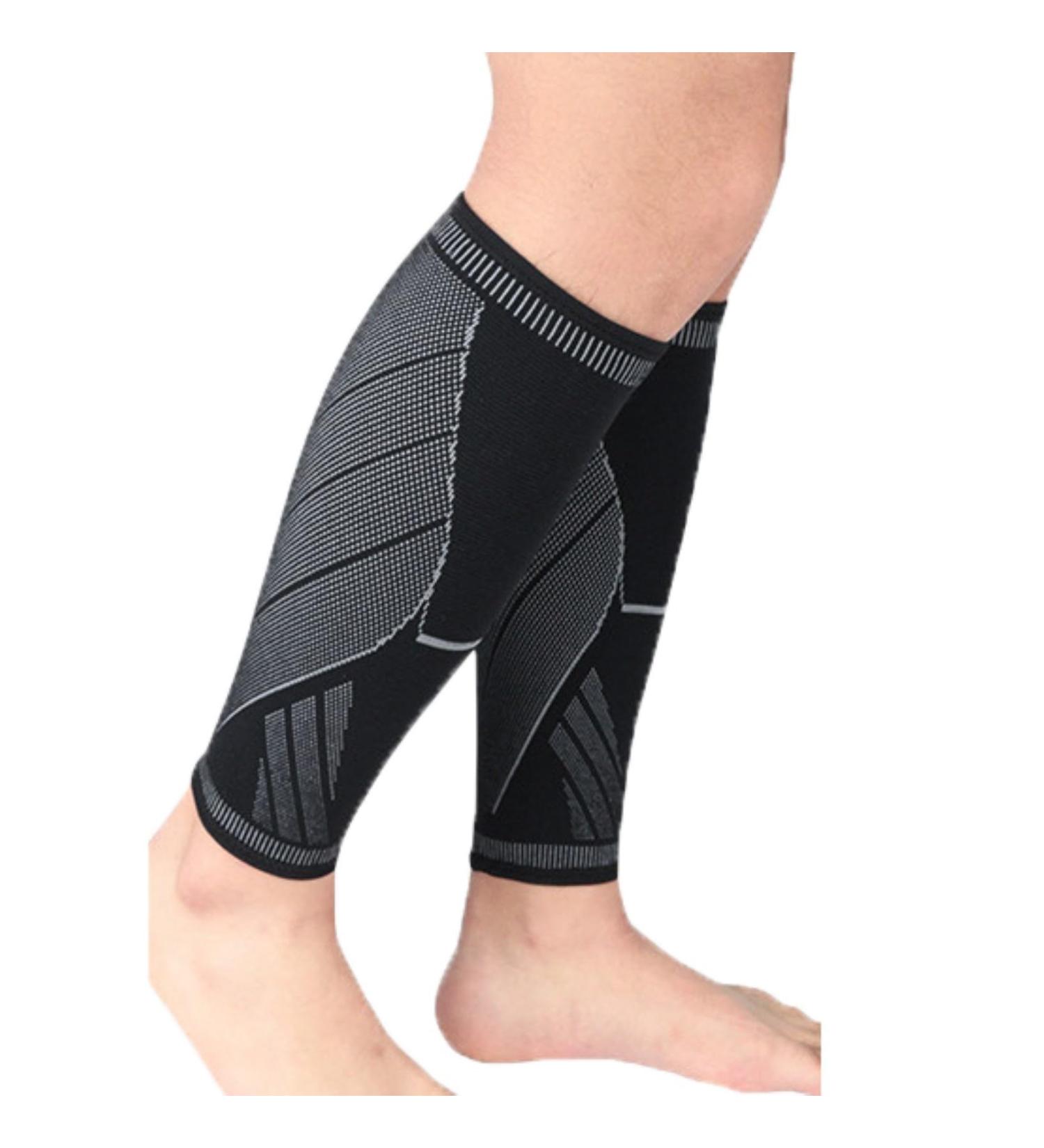 Calf Compression Sleeve for Men & Women - X-Large Black Leg Support Socks for Shin Splints & Pain Relief - Buy Online on GoSupps.com