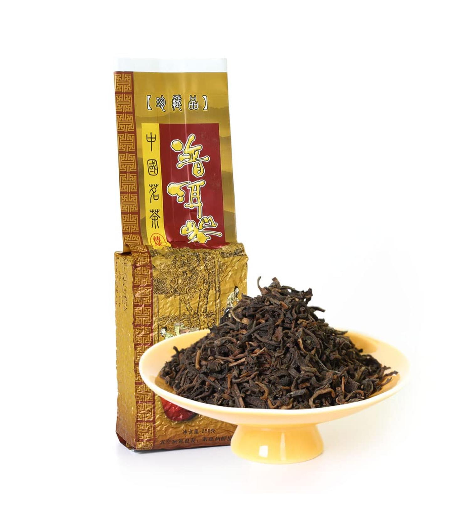 GOARTEA Puerh Tea - Ripe Th Pu erh Loose Leaf 250g / 8.8oz 2005 Year Supreme Ancient Tree Gong Ting Pu-erh -Yunnan Pu erh Puer Pu'er- Chinois Tea - Buy Online on GoSupps.com