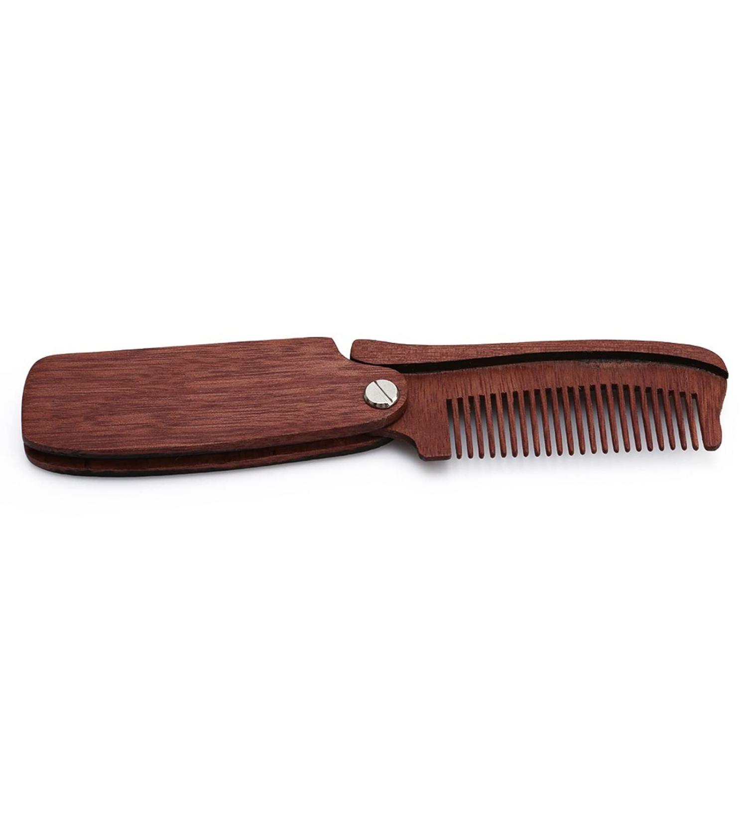Comb Handmade Fold Pocket Comb Hair Comb for Men Beard Care Comb Hair Care Tools Hair Brush 1pc wooden comb - Buy Online on GoSupps.com