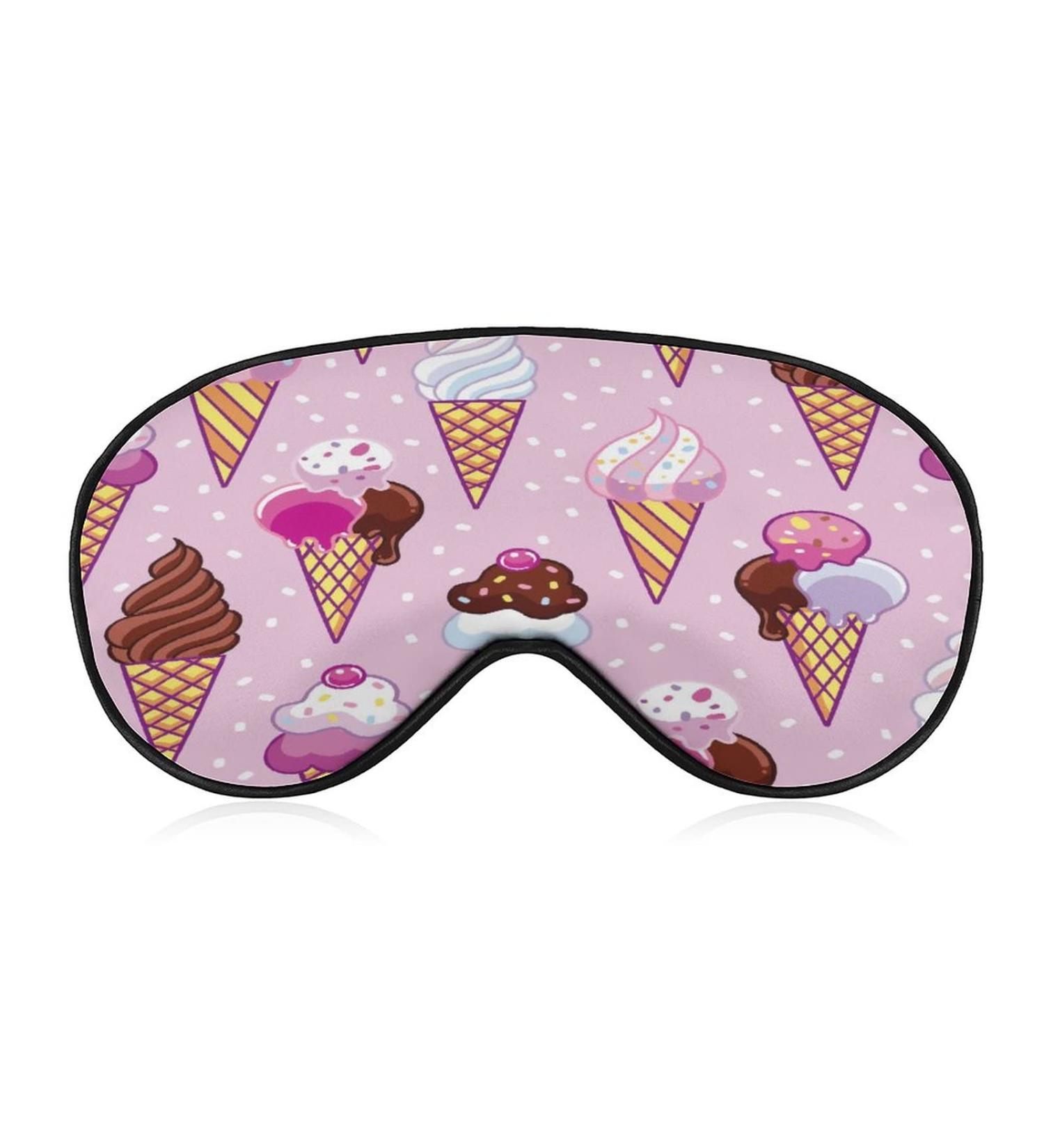 Cute Ice Cream Pop Sleeping Mask with Adjustable Strap | Unisex Eye Shade Cover - Buy Online on GoSupps.com