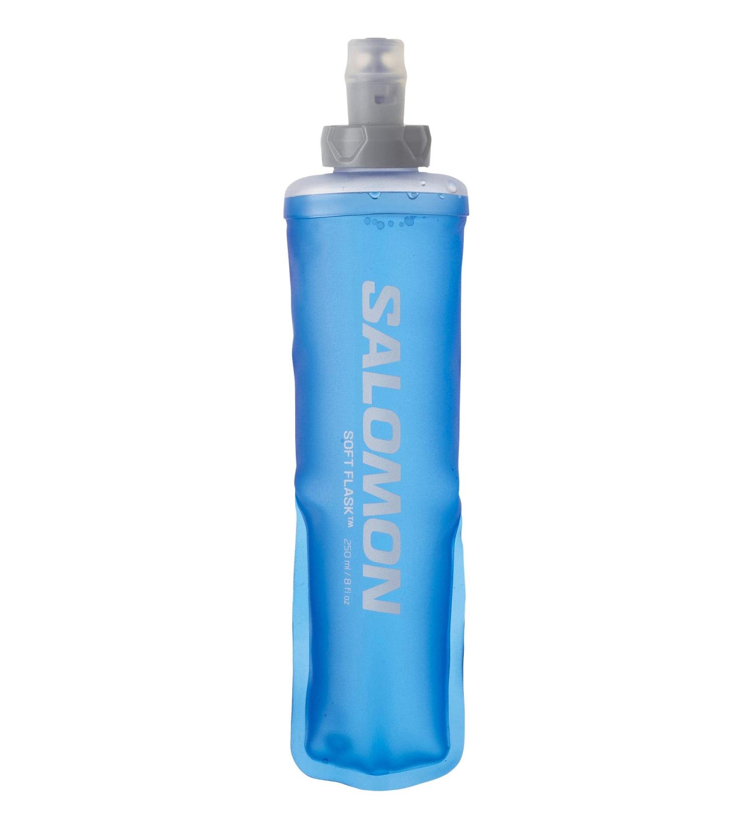 Buy Salomon Soft Flask 250ml/8oz - Unisex Soft Drink Bottle with Comfort & High Flow Valve in Blue - Ideal for Outdoor & Travel - Buy Online on GoSupps.com