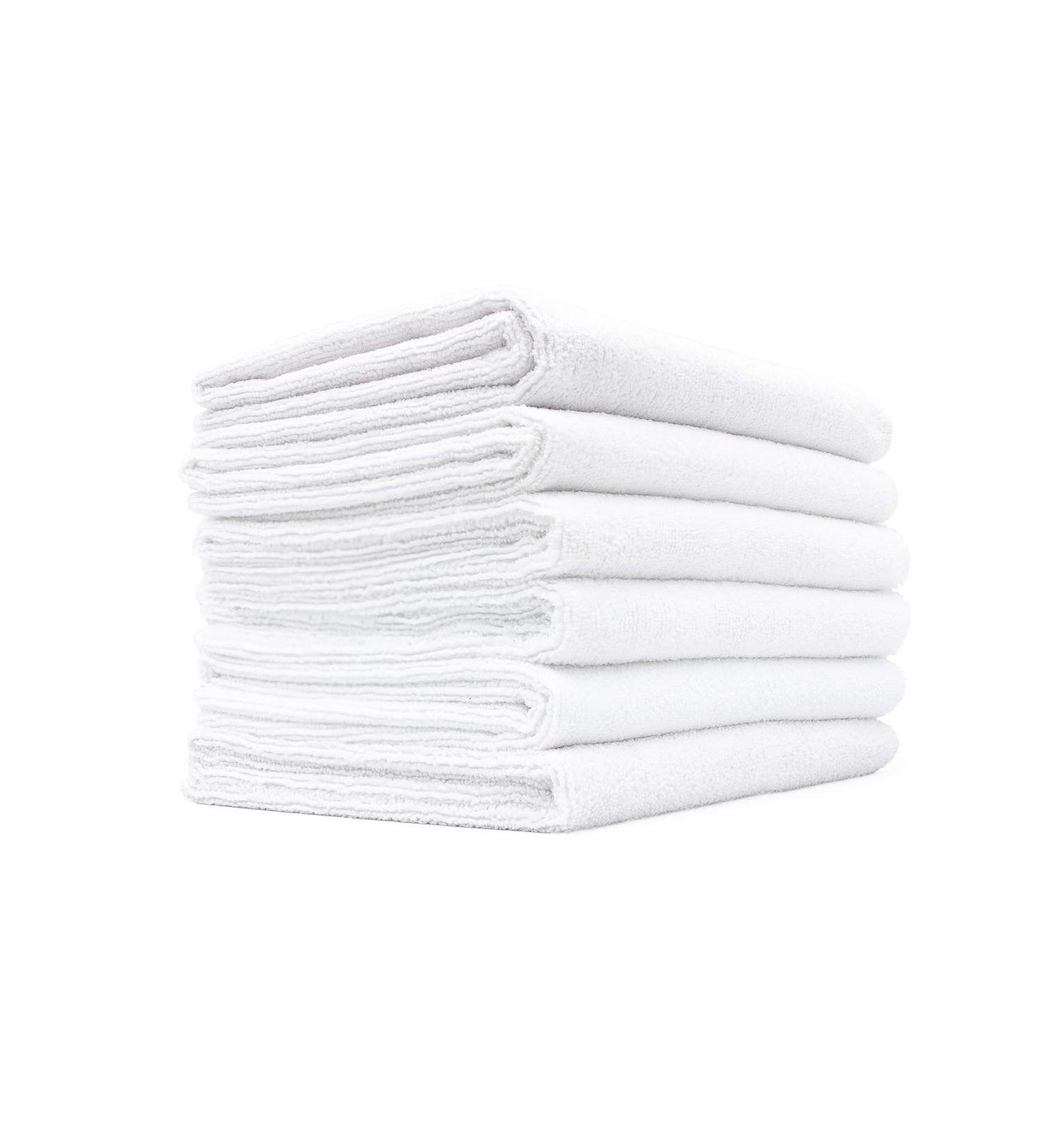 The Rag Company Spa & Yoga Towel 6-Pack - Ultra Soft Microfiber Gym Towel Set - Fast Drying & Super Absorbent - 16in x 27in - White - Buy Online on GoSupps.com