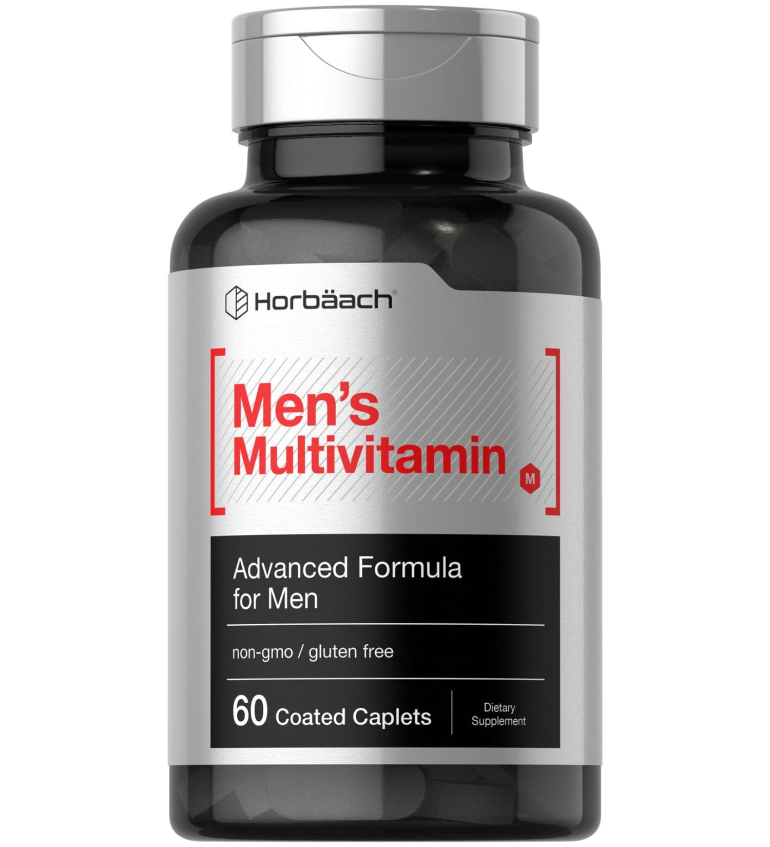 Horb ach Mens Multivitamin | 60 Caplets | Advanced Formula | with Vitamin C D Magnesium Minerals & More | Non-GMO & Gluten Free Supplement - Buy Online on GoSupps.com