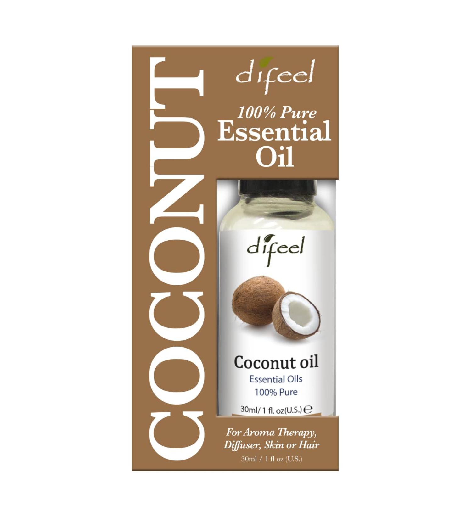 Difeel 100% Pure Essential Oil - Coconut Oil Boxed 1 oz. - Buy Online on GoSupps.com