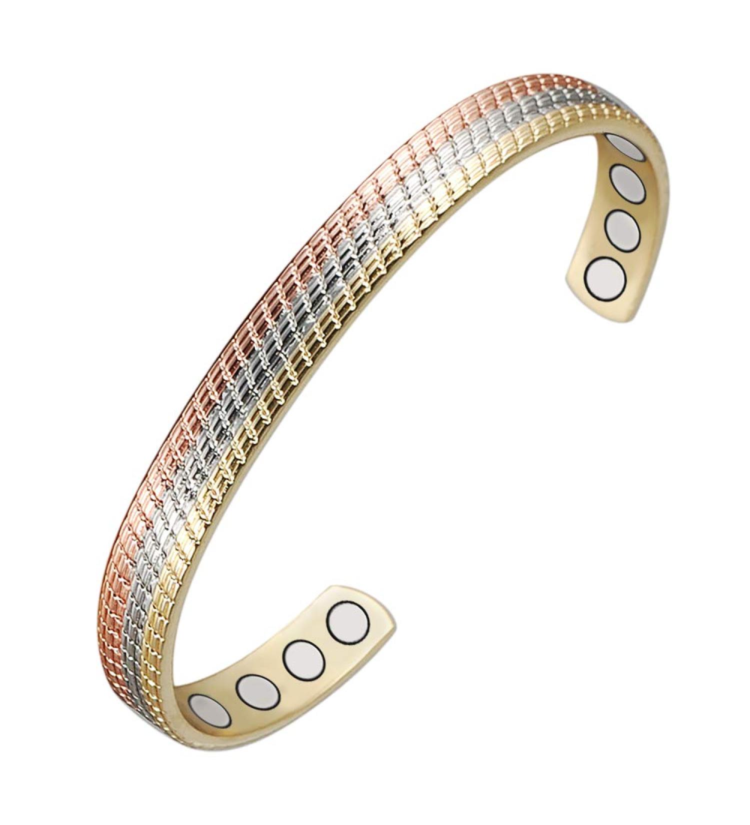 Magnetic Copper Bracelet for Arthritis & Migraines | 8 Strong Magnets | Natural Therapy Jewelry - Buy Online on GoSupps.com