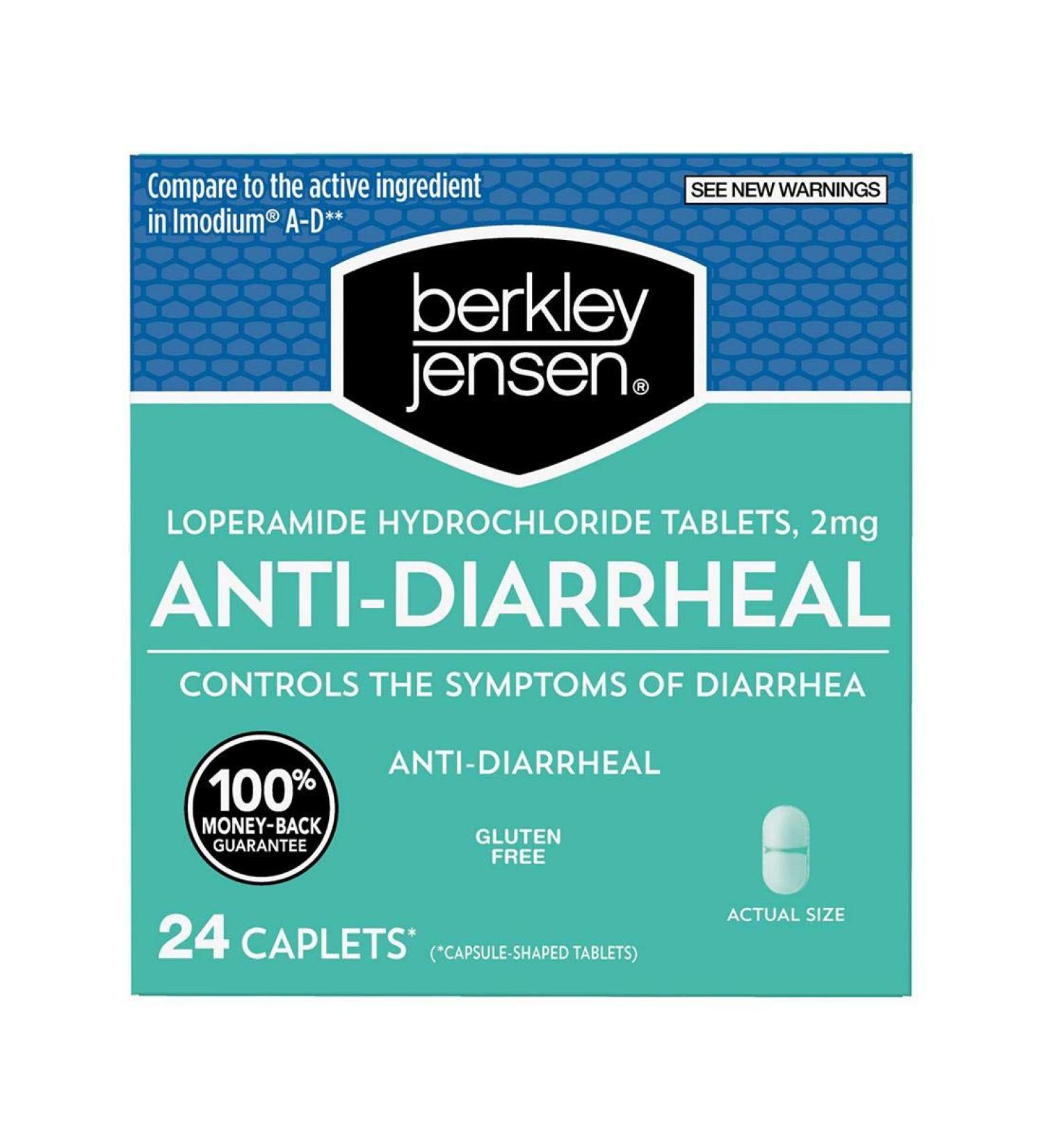 Berkley Jensen Anti-Diarrheal Medicine Loperamide Hydrochloride Tablets 2 mg - Fast Relief for Diarrhea - Buy Online on GoSupps.com