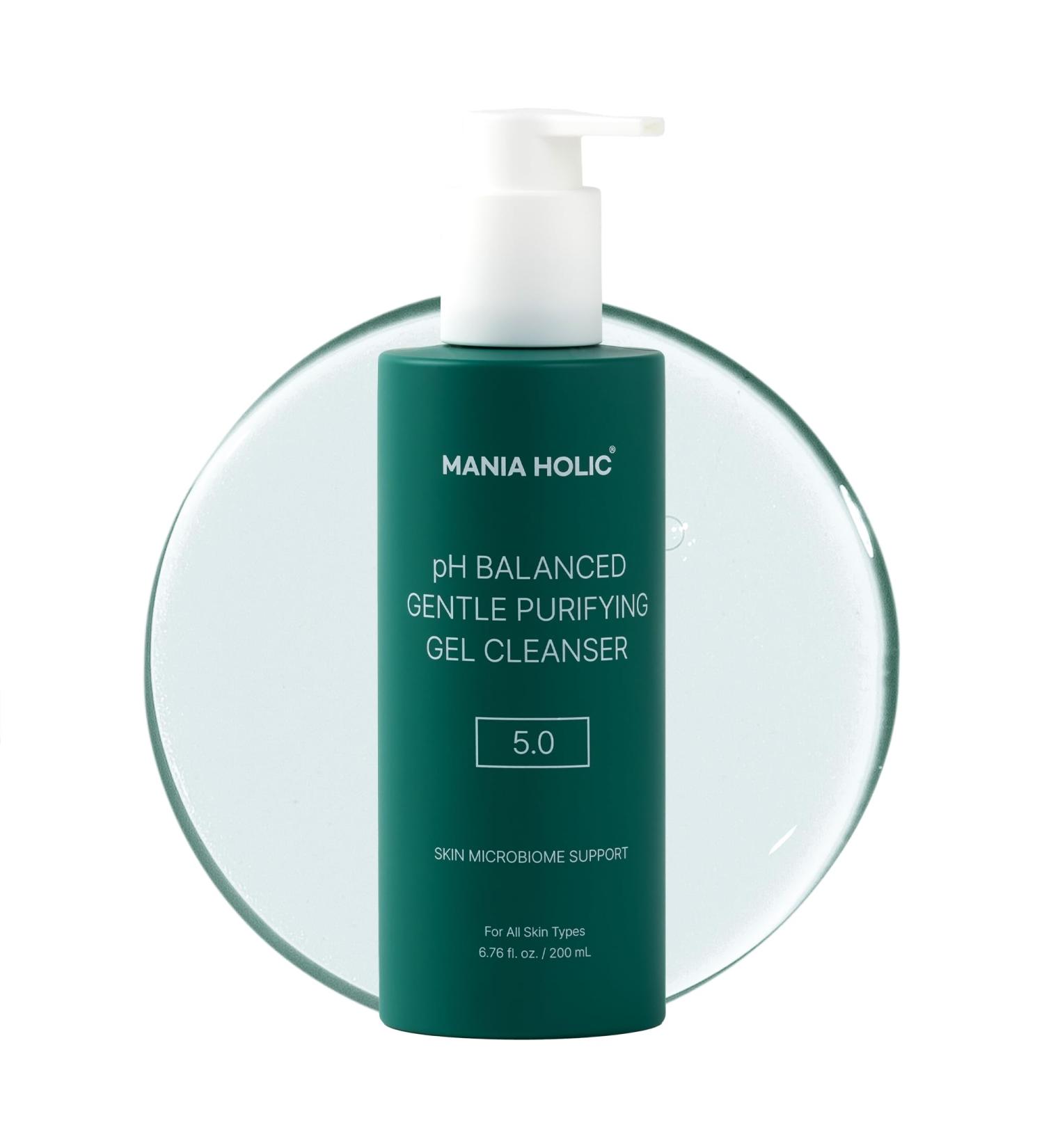MANIA HOLIC pH Balanced Hydrating Facial Gel Cleanser for Dry and Sensitive Skin pH Balance 5.0 Purifying Pore Care Oil Control Korean Skincare 6.76 fl oz - Buy Online on GoSupps.com