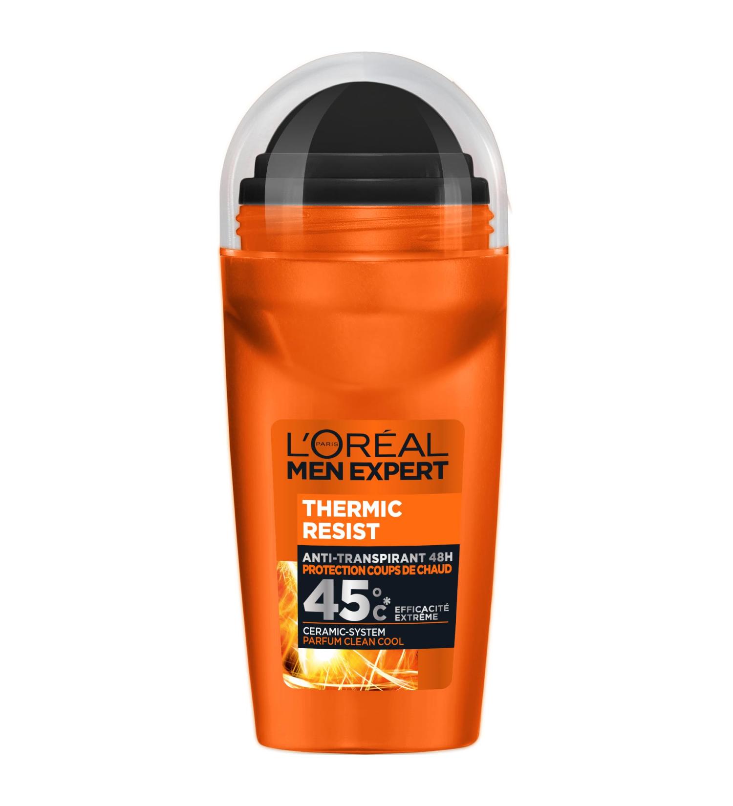  L'Oreal Paris L'Or al Men Expert - Thermic Resist Roll-On Deodorant for Men - 50 ml - Buy Online on GoSupps.com