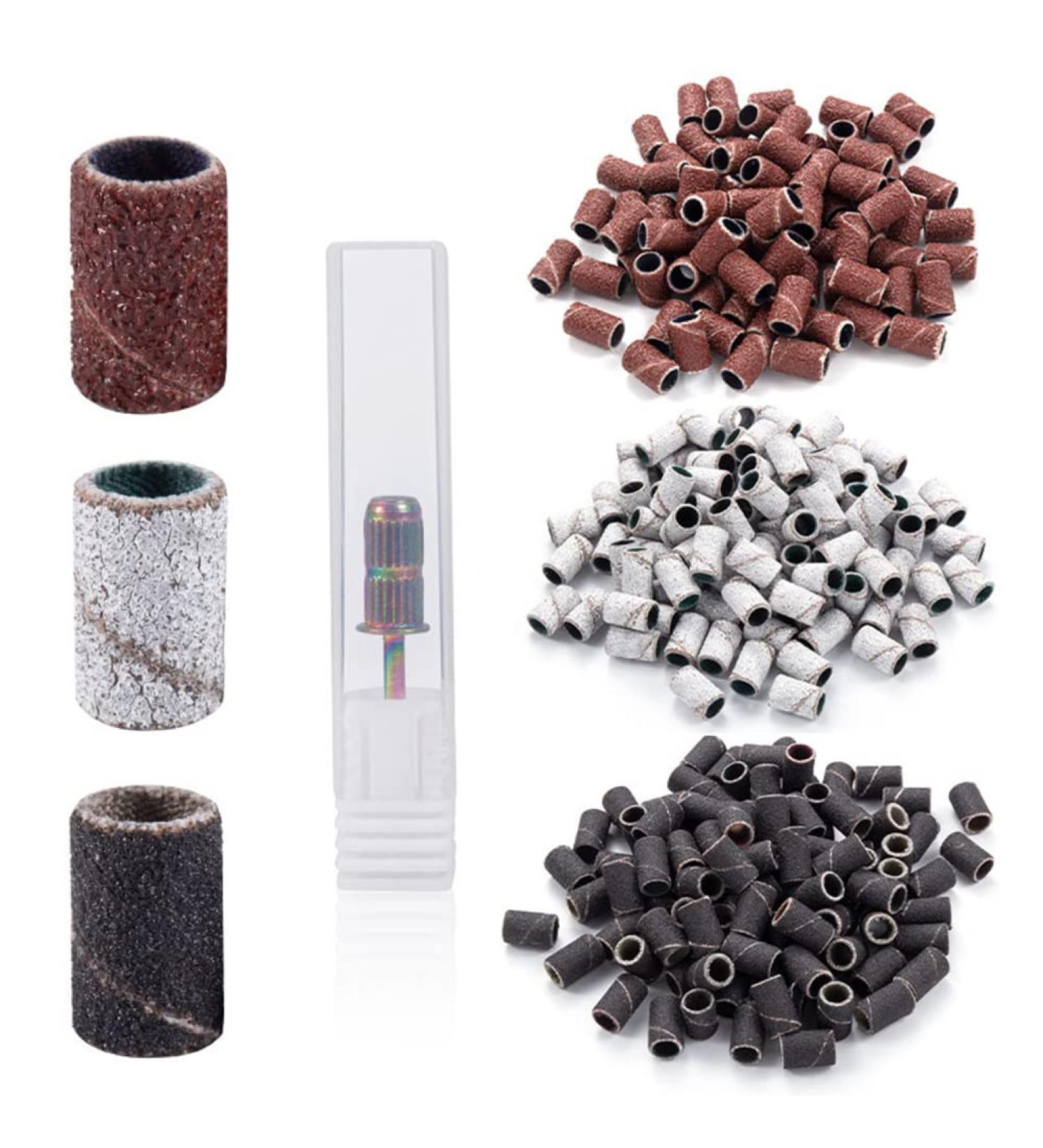 FlyItem Nail Art Drill Sanding Bands Set - Professional Manicure & Pedicure Tool for Electric Nail Art Machines - 80, 120, 180 Grit Bands - Cosmetic Makeup Accessory - Buy Online on GoSupps.com